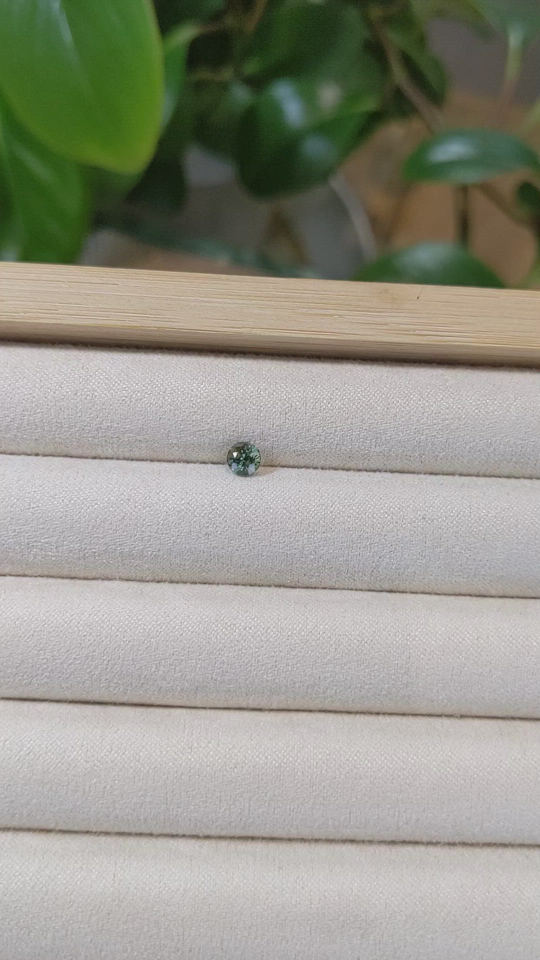 0.54 Ct. Greenish Blue Sapphire from Madagascar Size Video