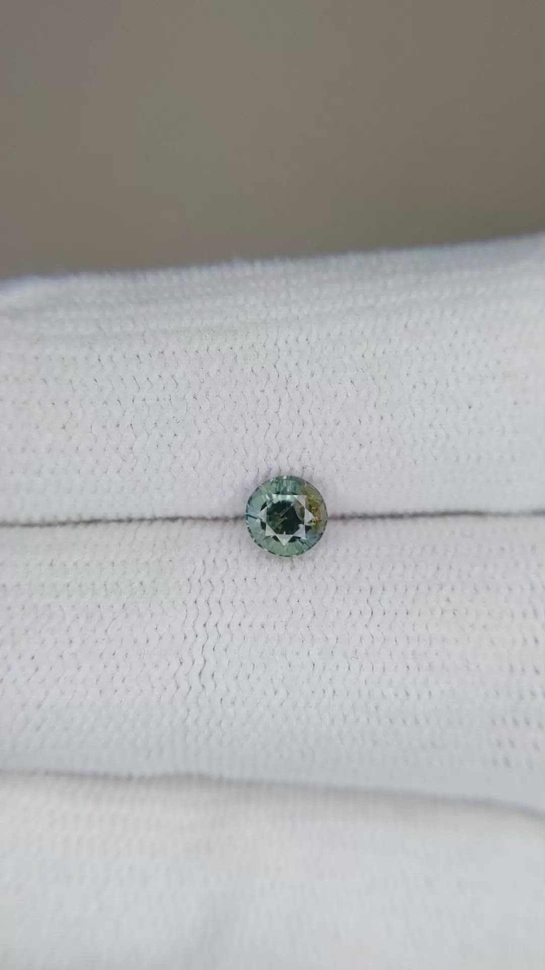 0.54 Ct. Greenish Blue Sapphire from Madagascar Size Video