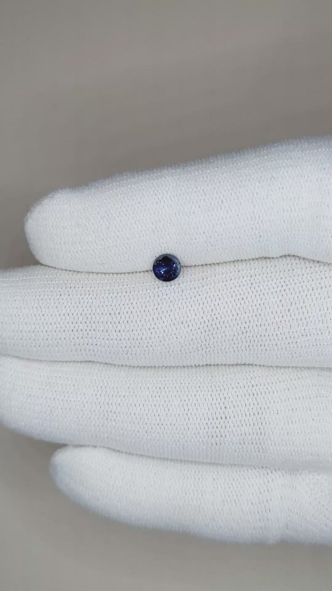 0.53 Ct. Blue Sapphire from Madagascar Size Video