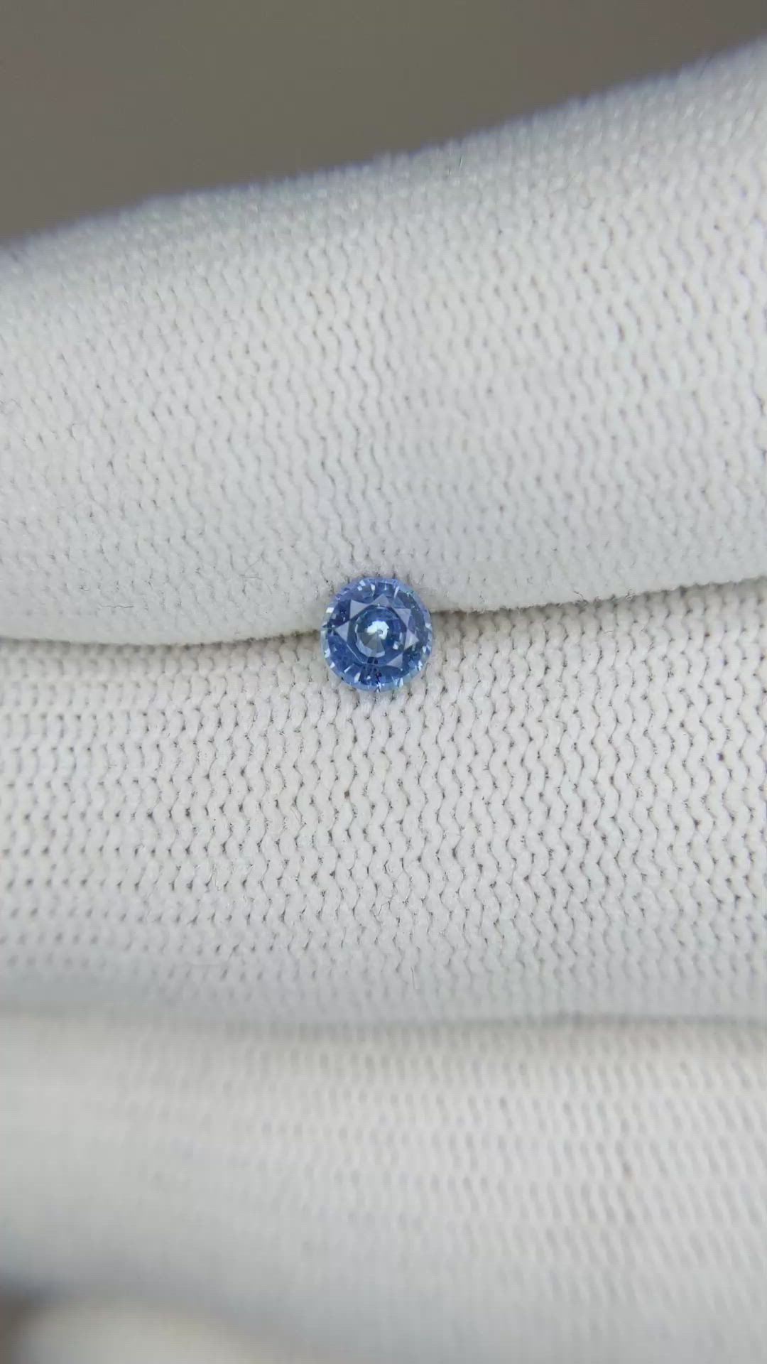 0.45 Ct. Blue Sapphire from Madagascar Size Video