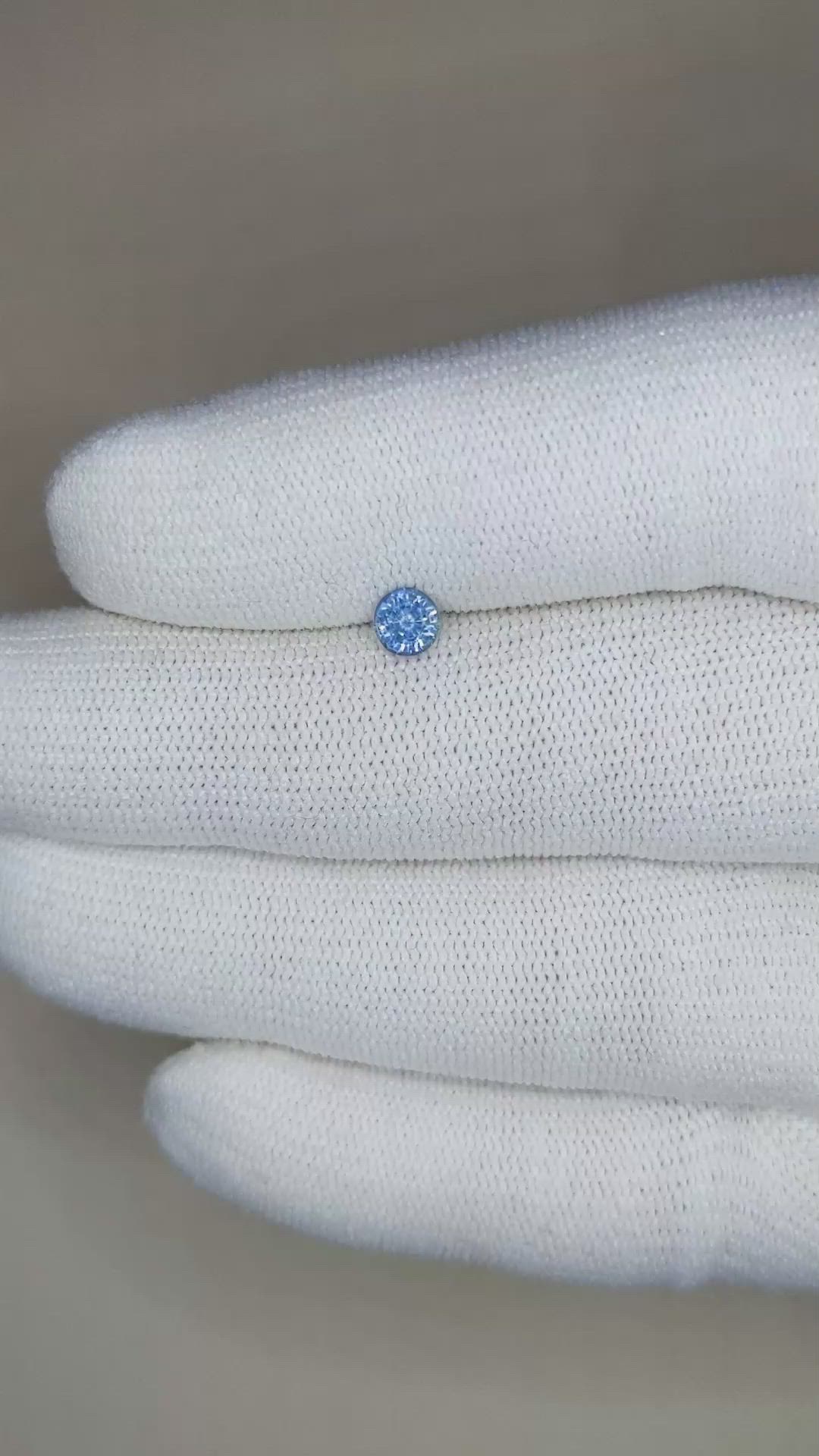0.45 Ct. Blue Sapphire from Madagascar Size Video