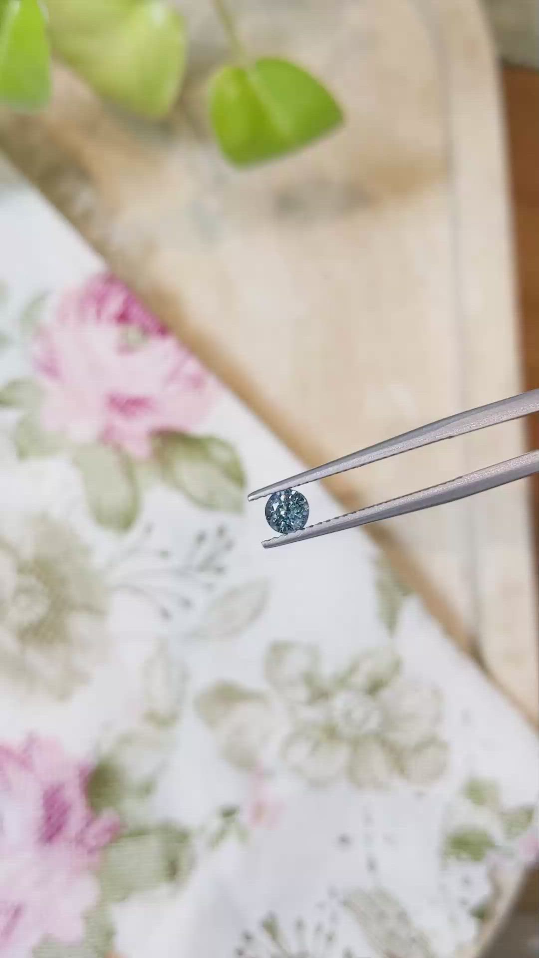 0.52 Ct. Greenish Blue Sapphire from Madagascar Size Video