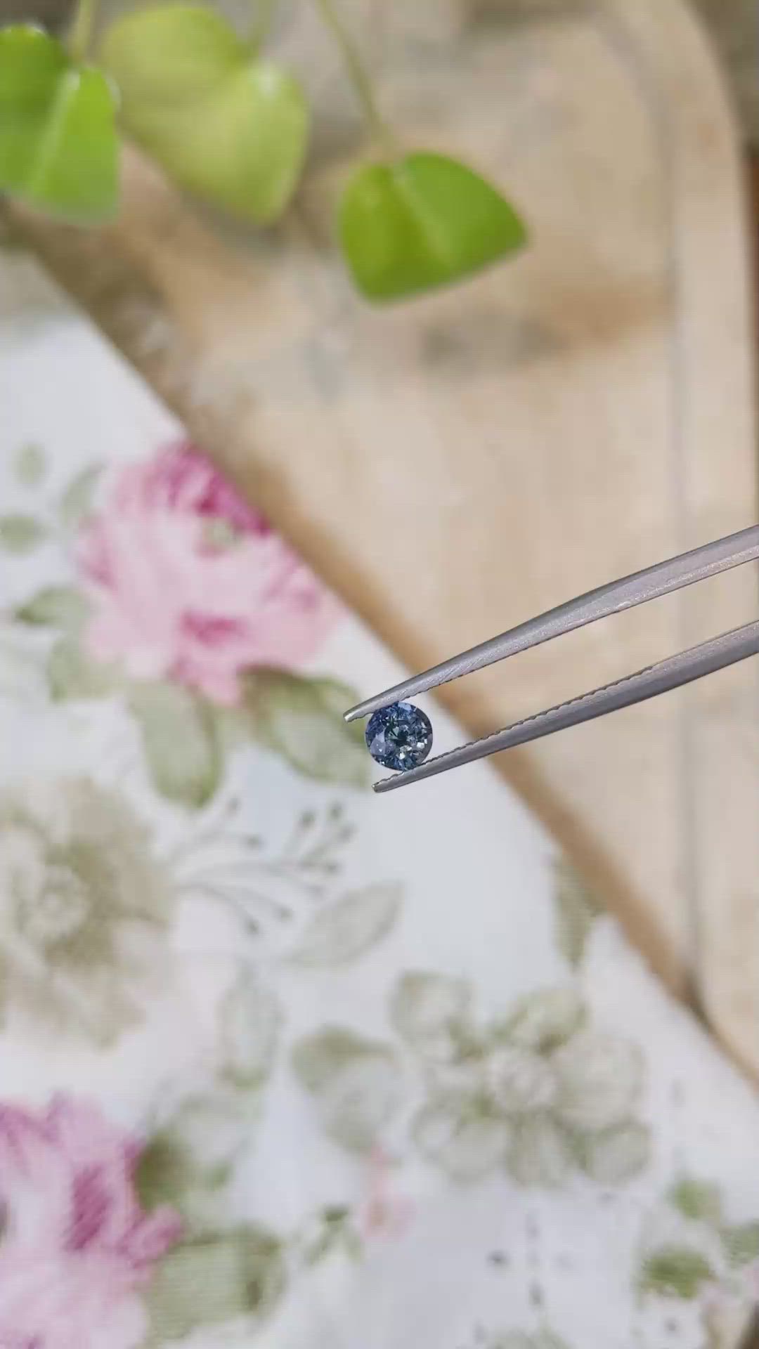 0.60 Ct. Greenish Blue Sapphire from Madagascar Size Video