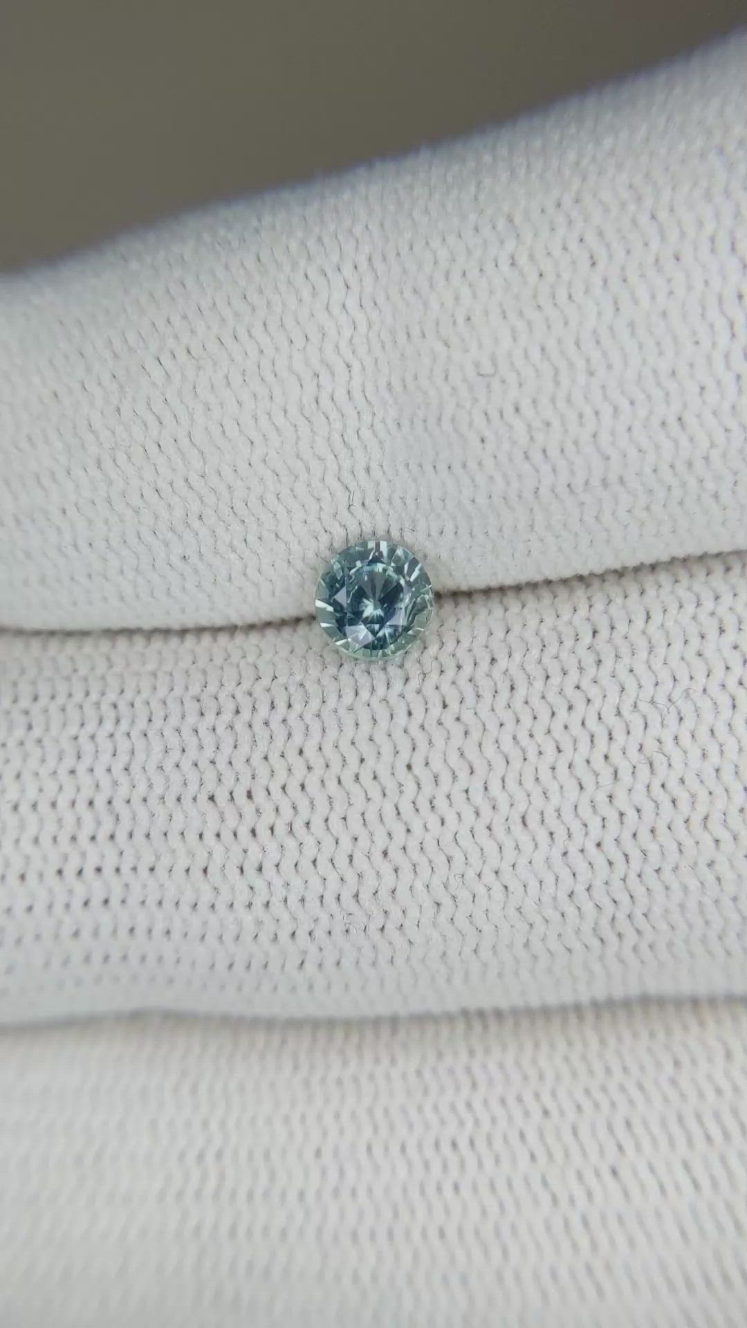 0.57 Ct. Greyish Blue Sapphire from Madagascar Size Video