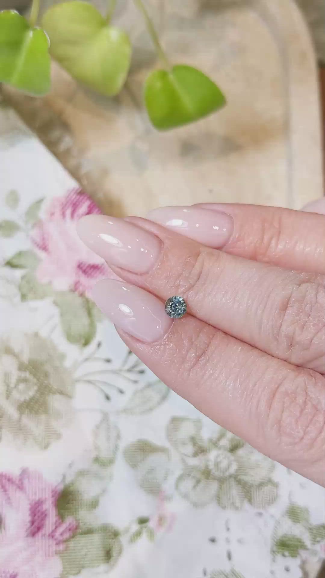 0.57 Ct. Greyish Blue Sapphire from Madagascar Size Video