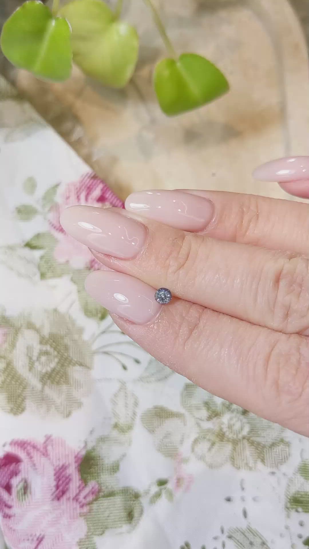 0.33 Ct. Greenish Blue Sapphire from Madagascar Size Video