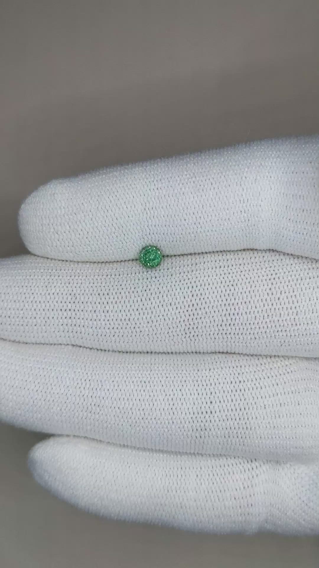 0.37 Ct. Green Sapphire from Madagascar Size Video
