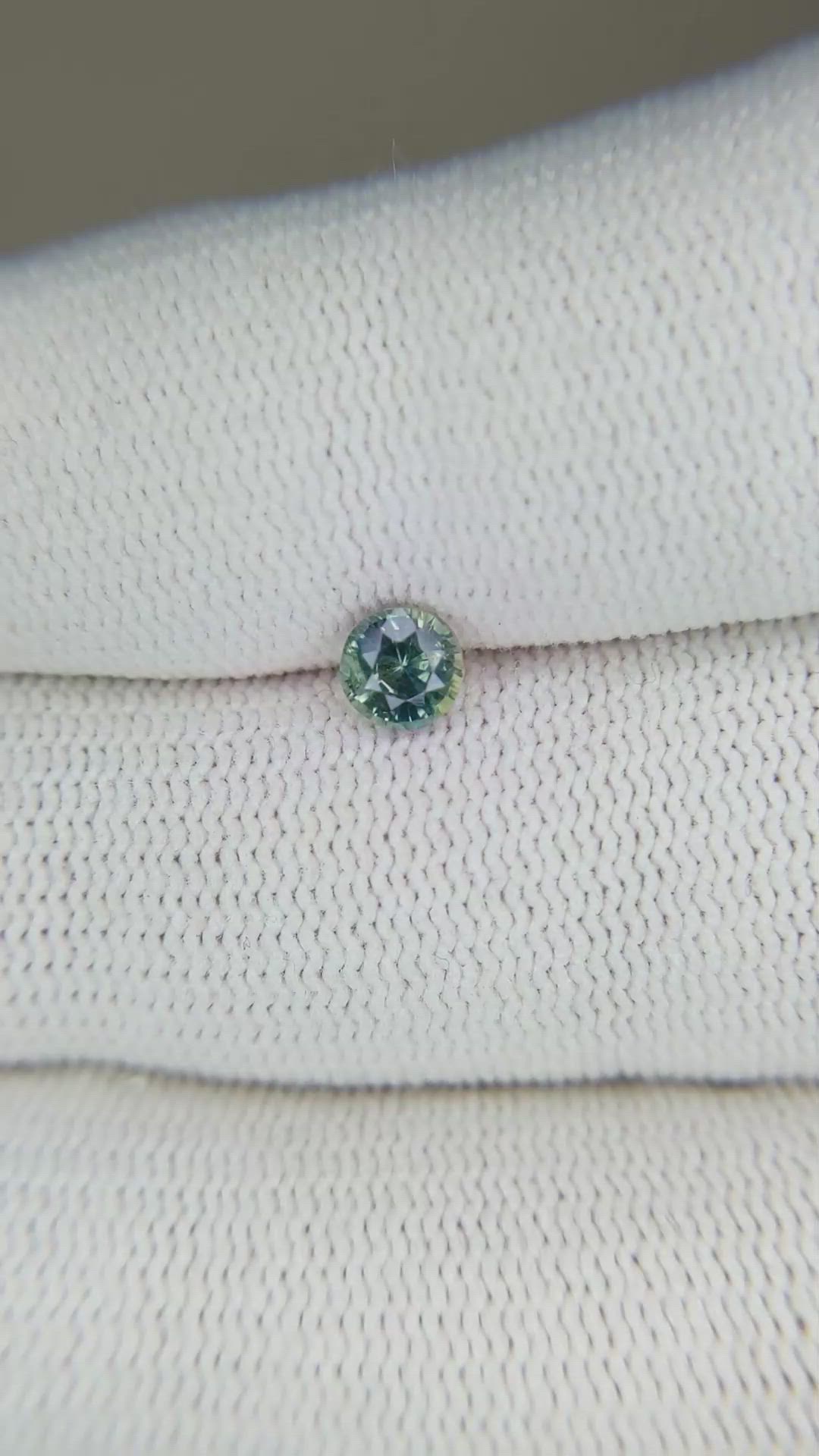 0.50 Ct. Bluish Green Sapphire from Madagascar Size Video