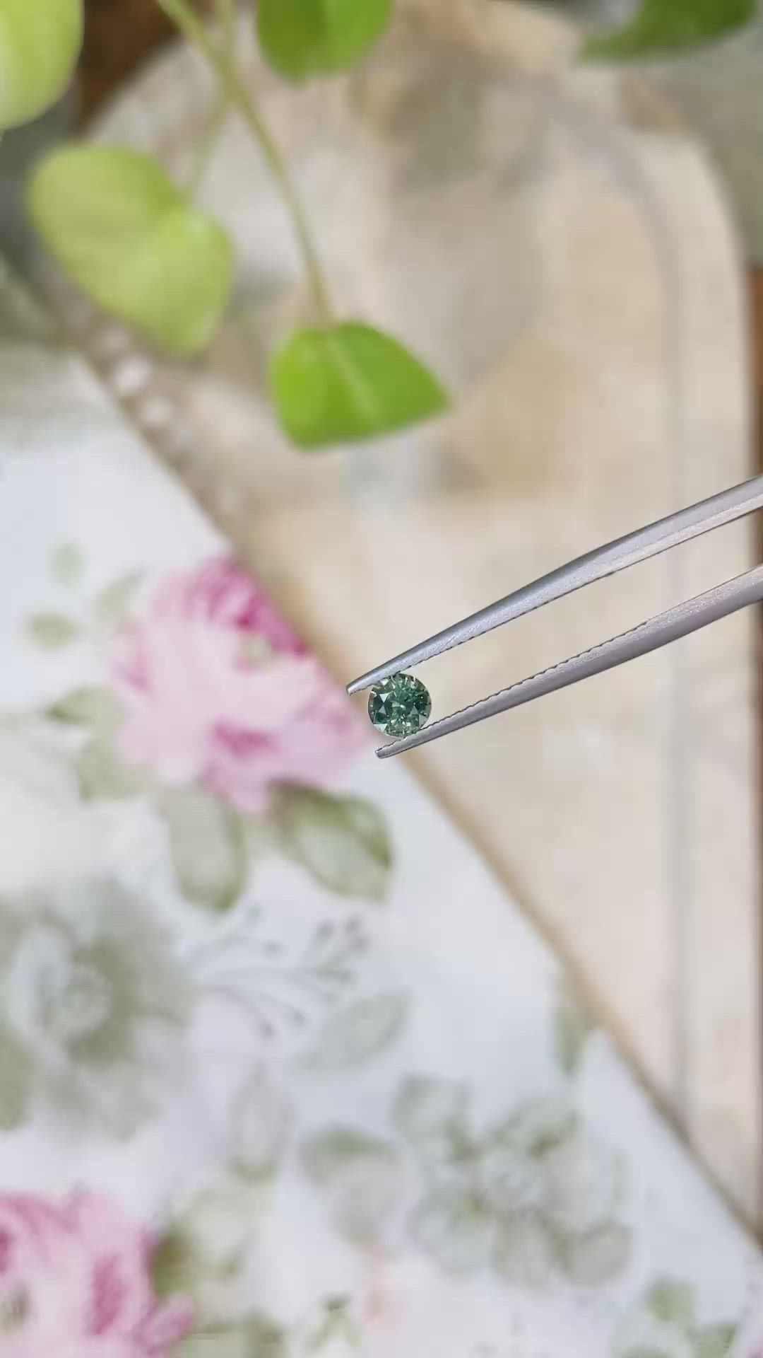 0.50 Ct. Bluish Green Sapphire from Madagascar Size Video