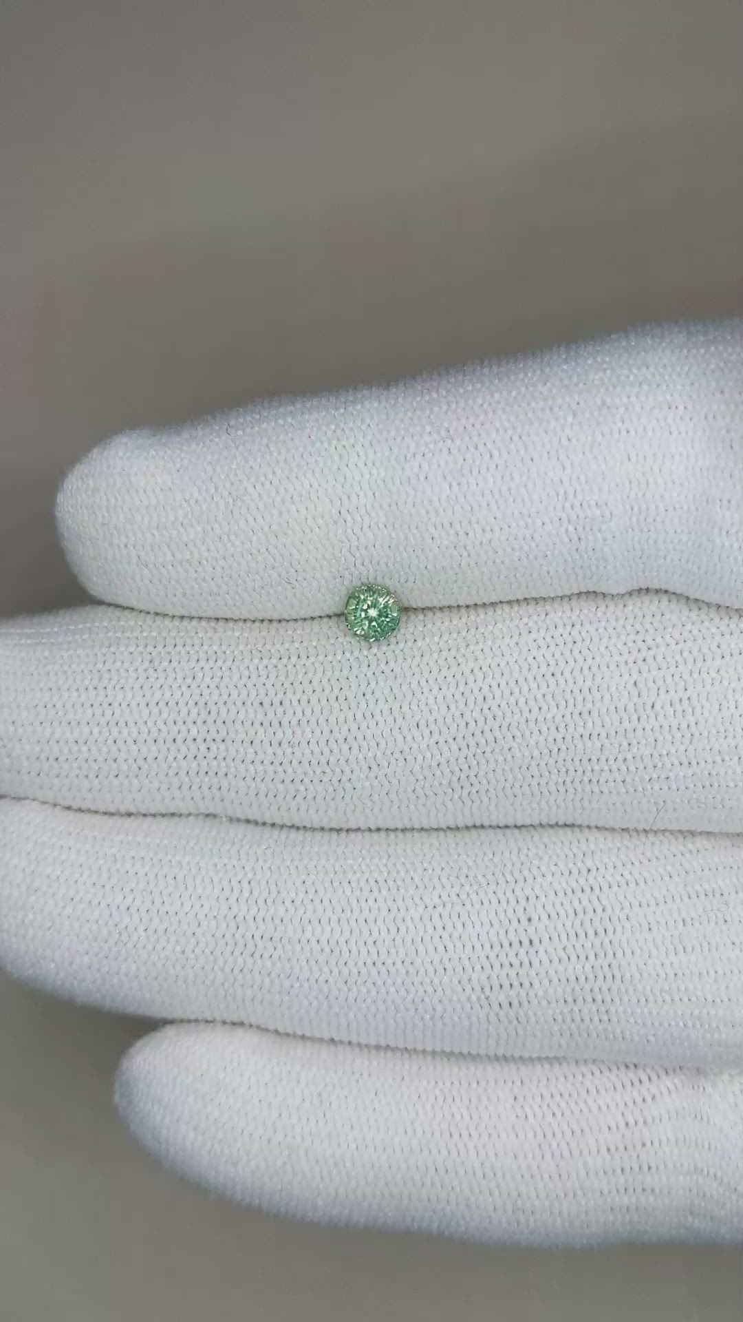 0.42 Ct. Green Sapphire from Madagascar Size Video