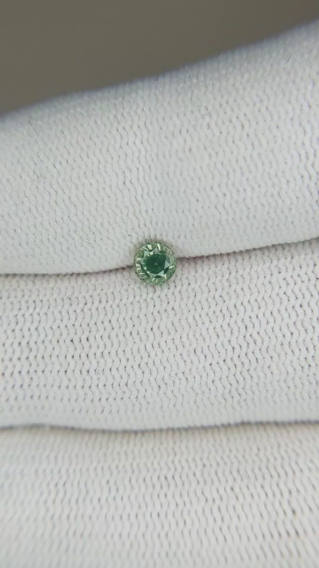 0.42 Ct. Green Sapphire from Madagascar Size Video