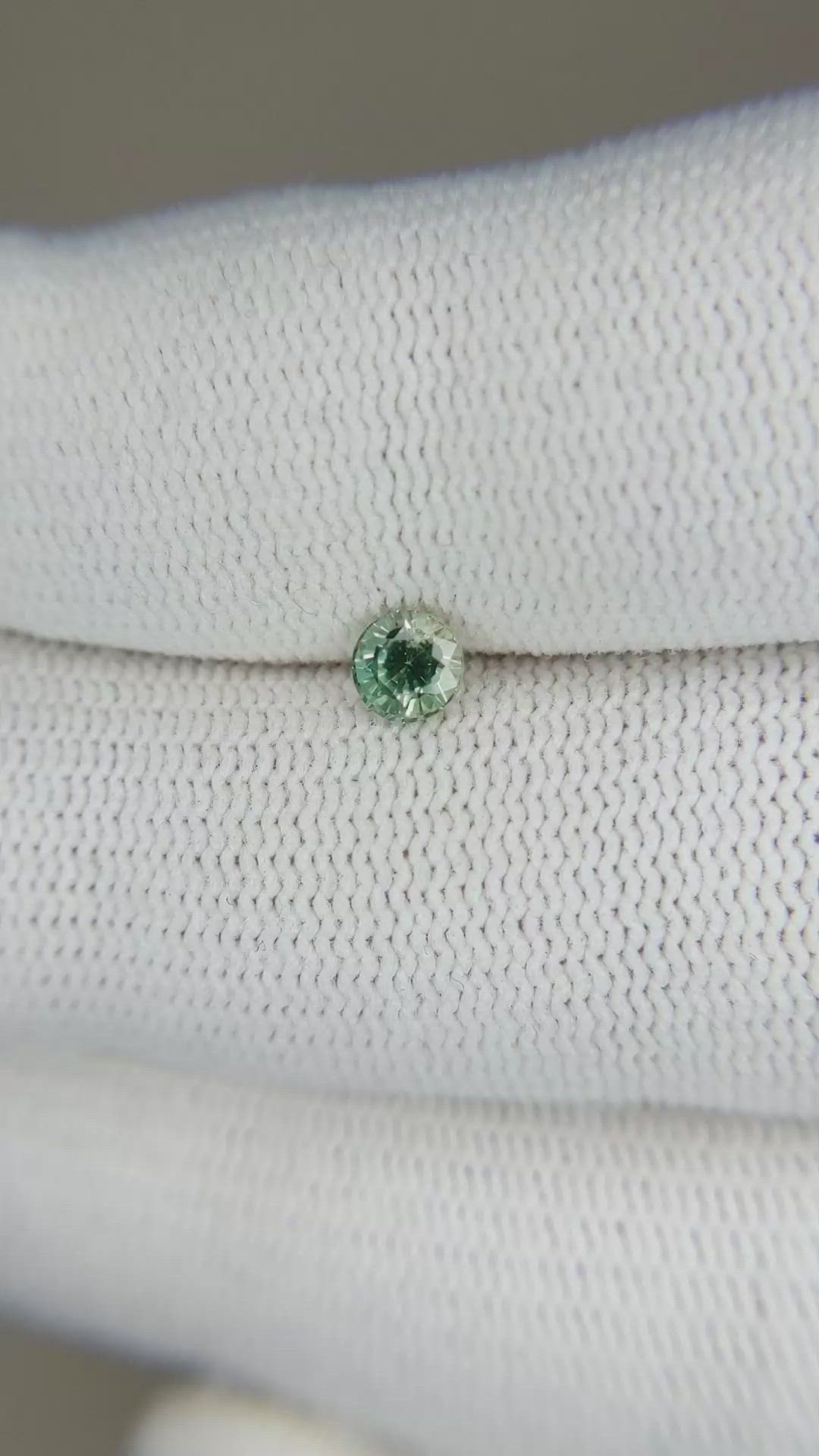 0.37 Ct. Green Sapphire from Madagascar Size Video