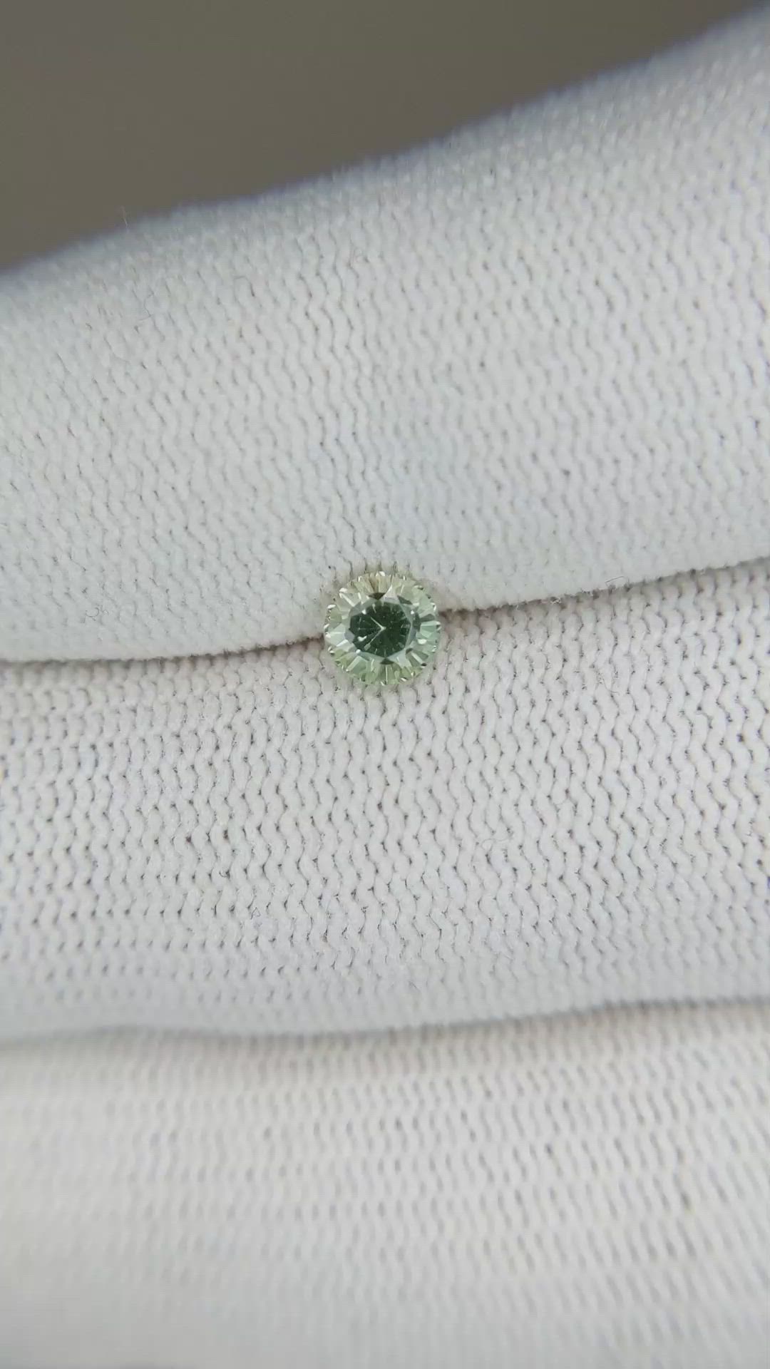 0.47 Ct. Green Sapphire from Madagascar Size Video