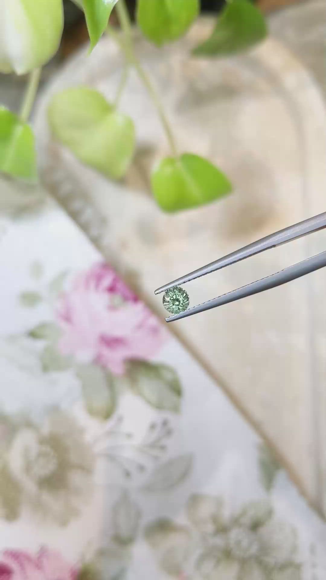 0.47 Ct. Green Sapphire from Madagascar Size Video