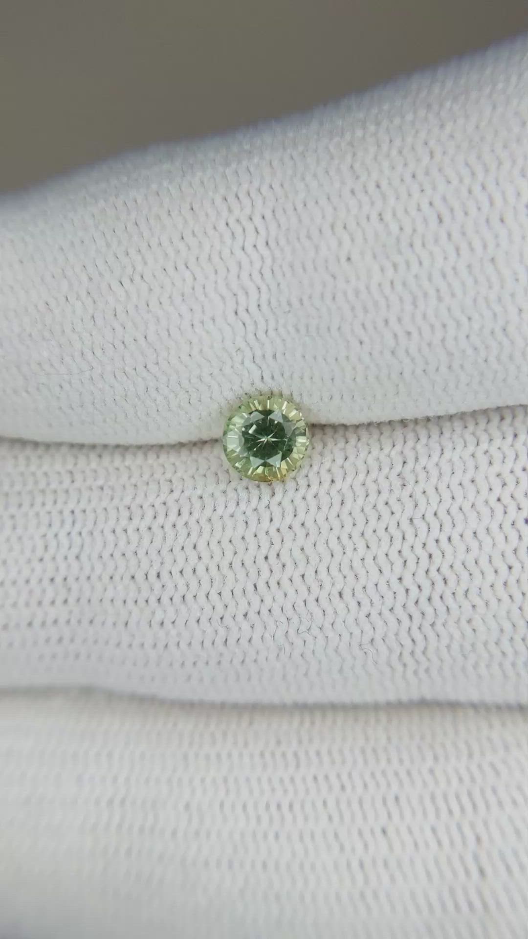 0.70 Ct. Green Sapphire from Madagascar Size Video