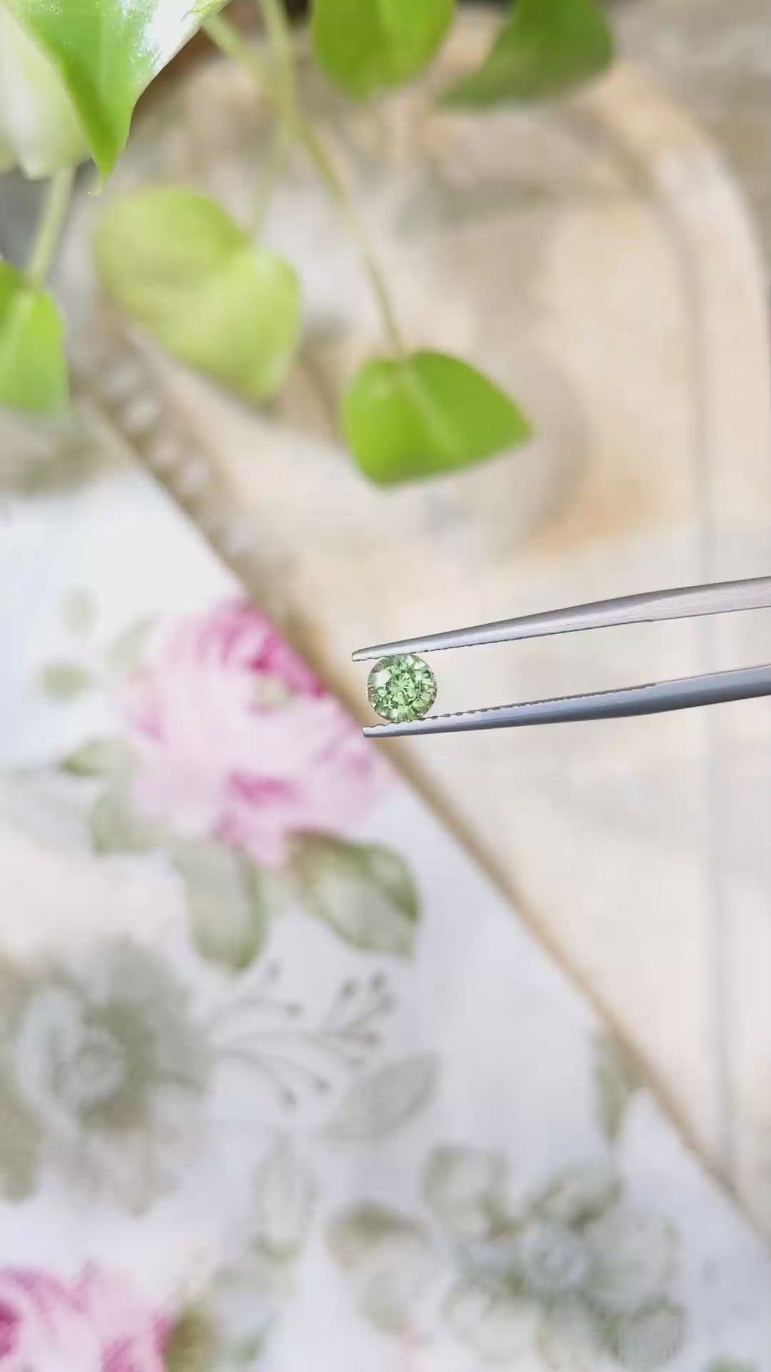 0.70 Ct. Green Sapphire from Madagascar Size Video