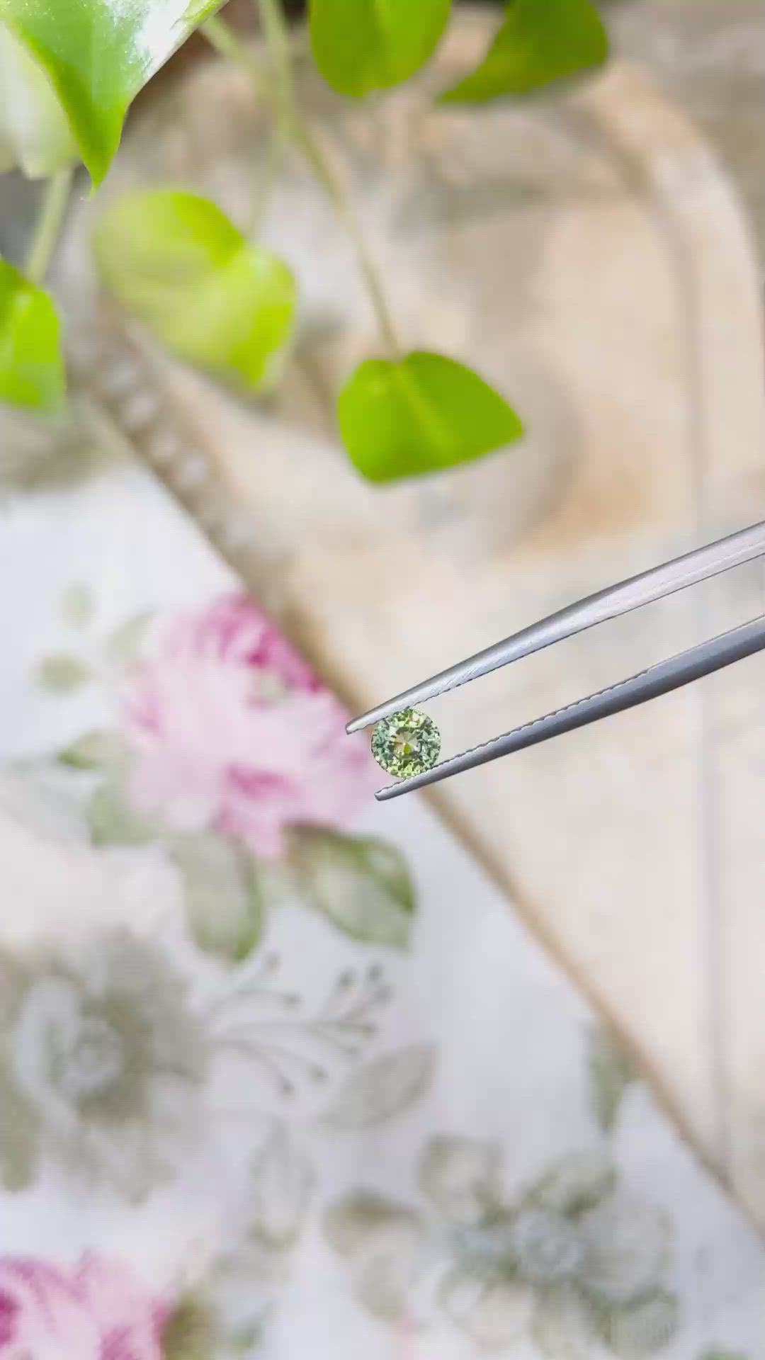 0.62 Ct. Greenish Yellow Sapphire from Madagascar Size Video