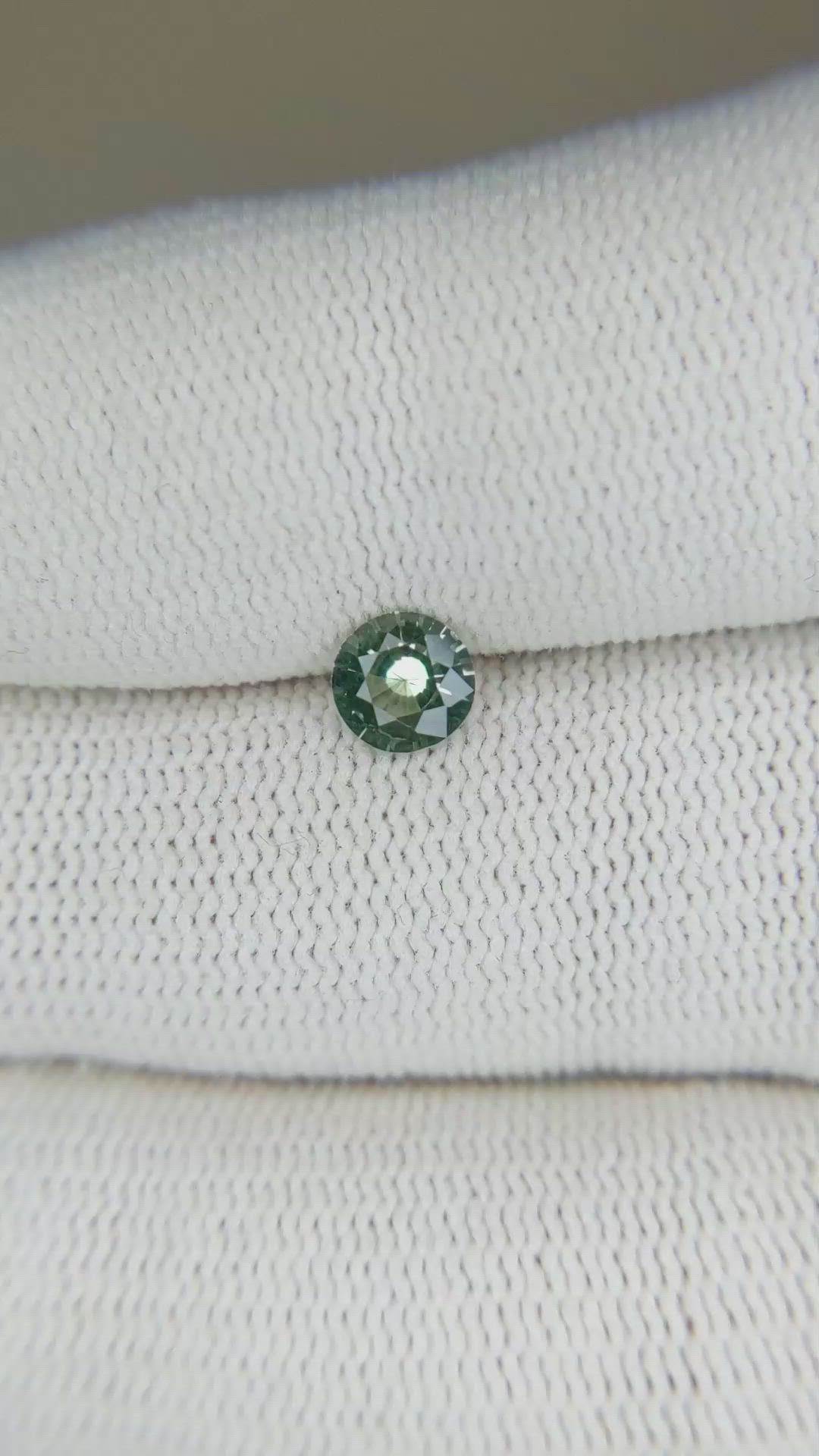 0.52 Ct. Yellowish Green Sapphire from Madagascar Size Video