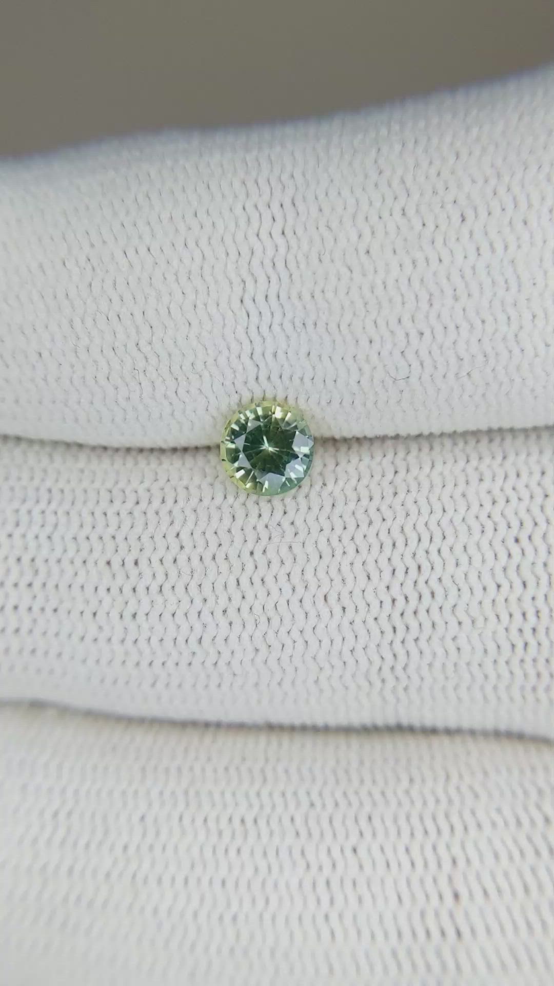 0.66 Ct. Bluish Green Sapphire from Madagascar Size Video