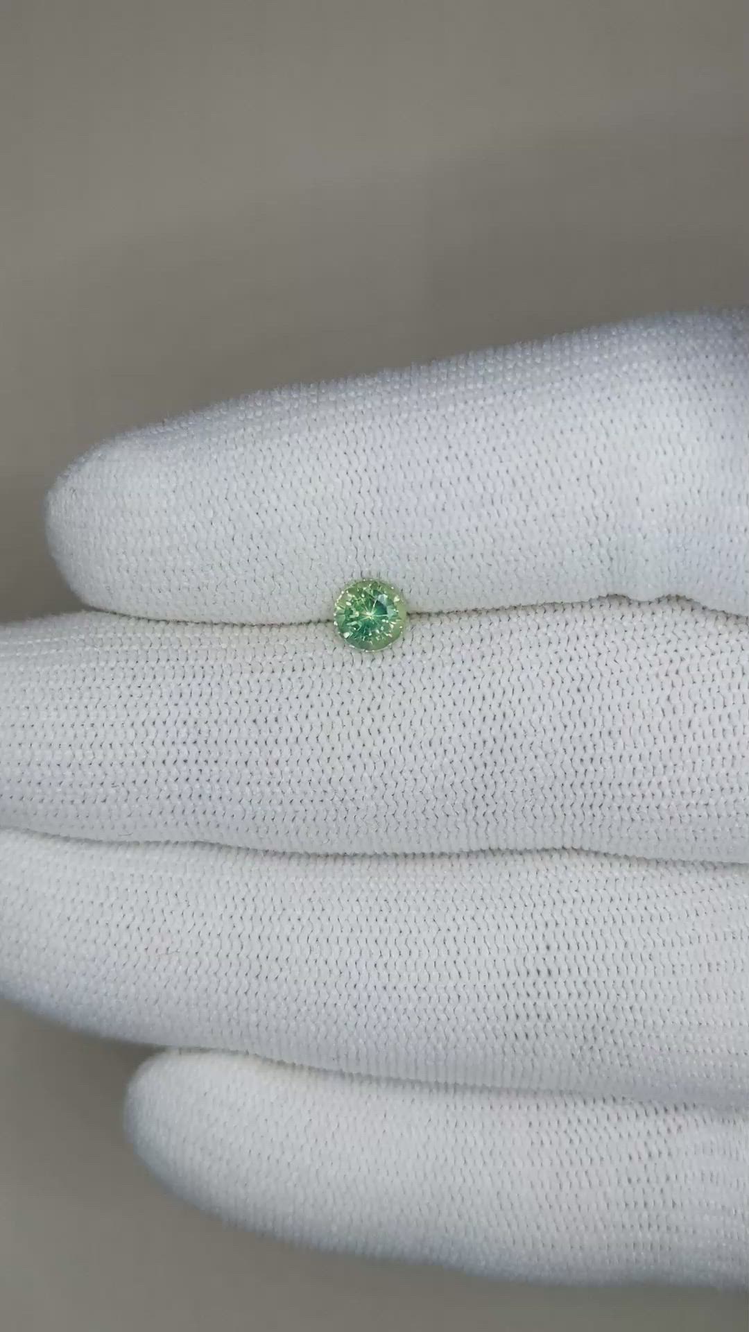 0.66 Ct. Bluish Green Sapphire from Madagascar Size Video