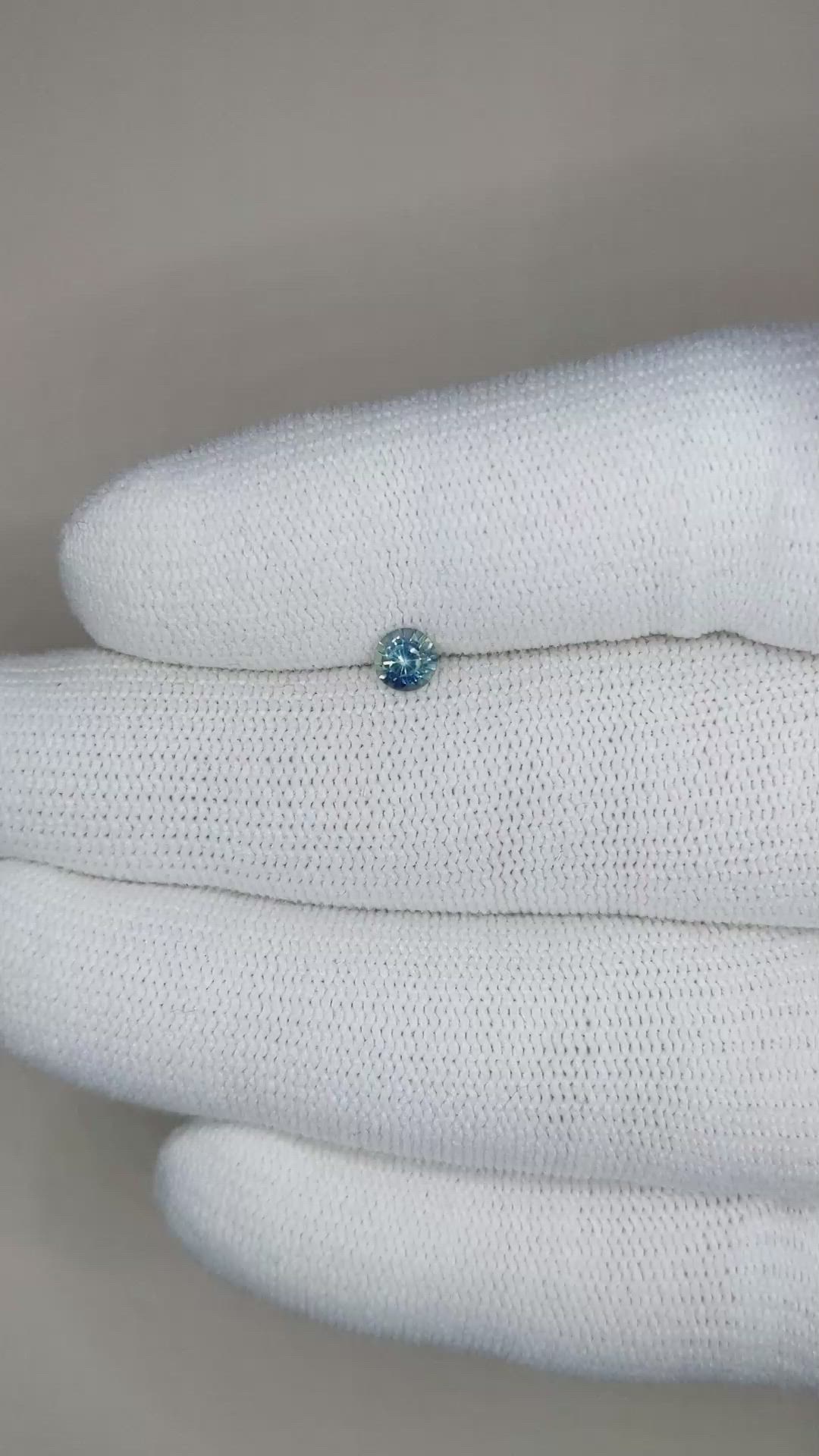 0.30 Ct. Greyish Blue Sapphire from Madagascar Size Video