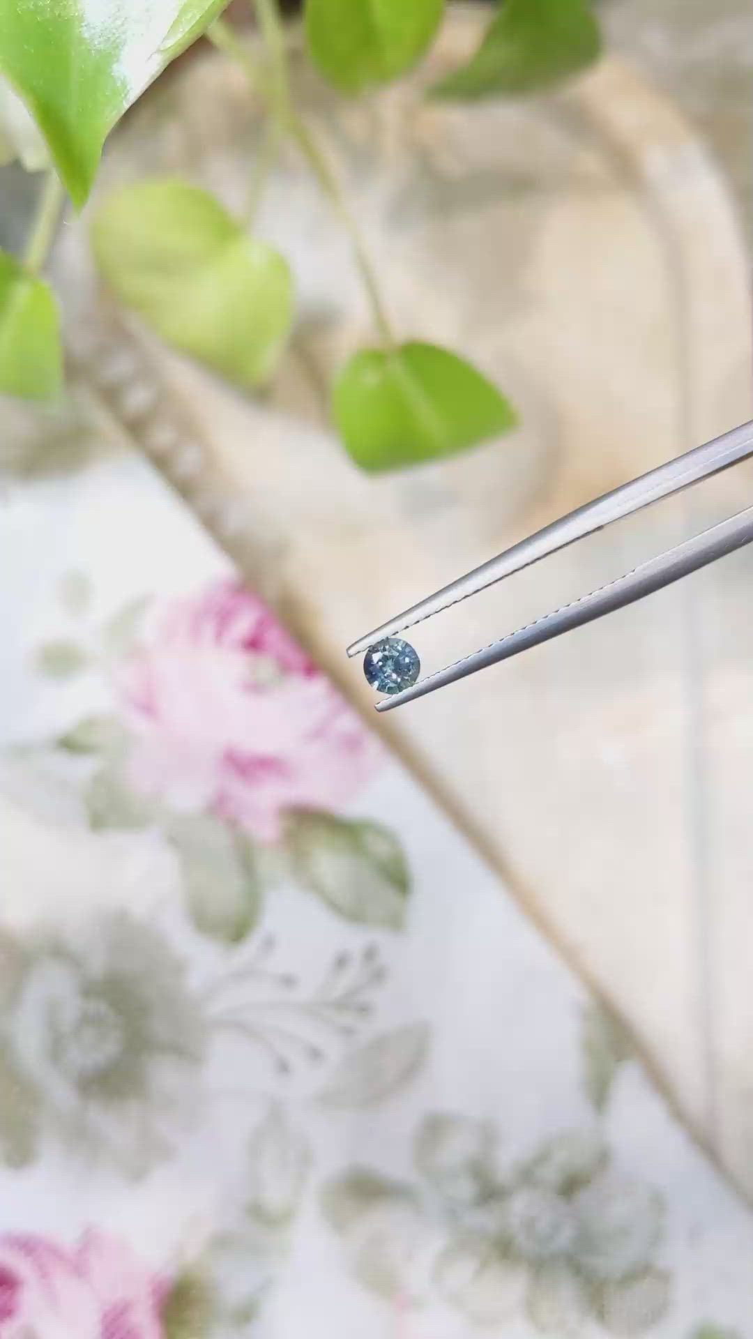 0.30 Ct. Greyish Blue Sapphire from Madagascar Size Video