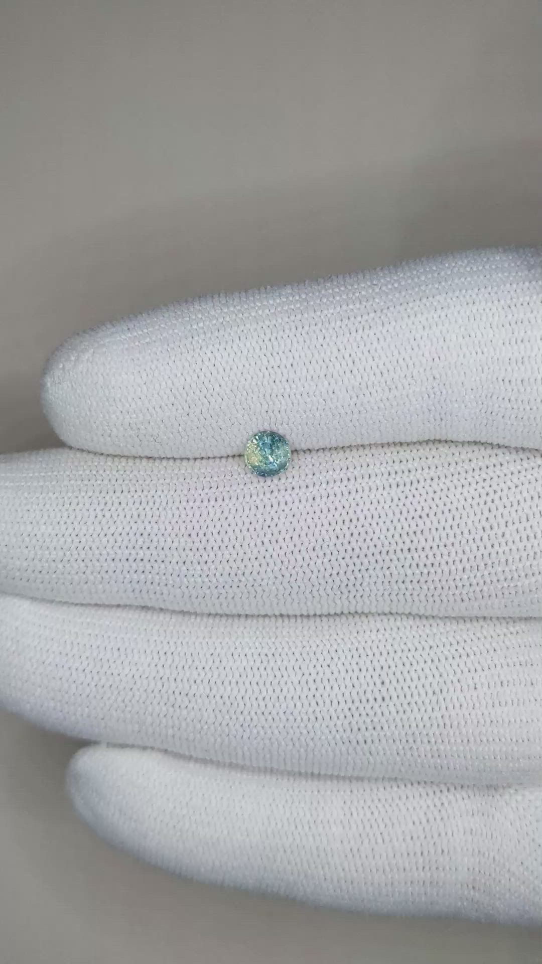 0.61 Ct. Bi Color Sapphire from Madagascar Size Video