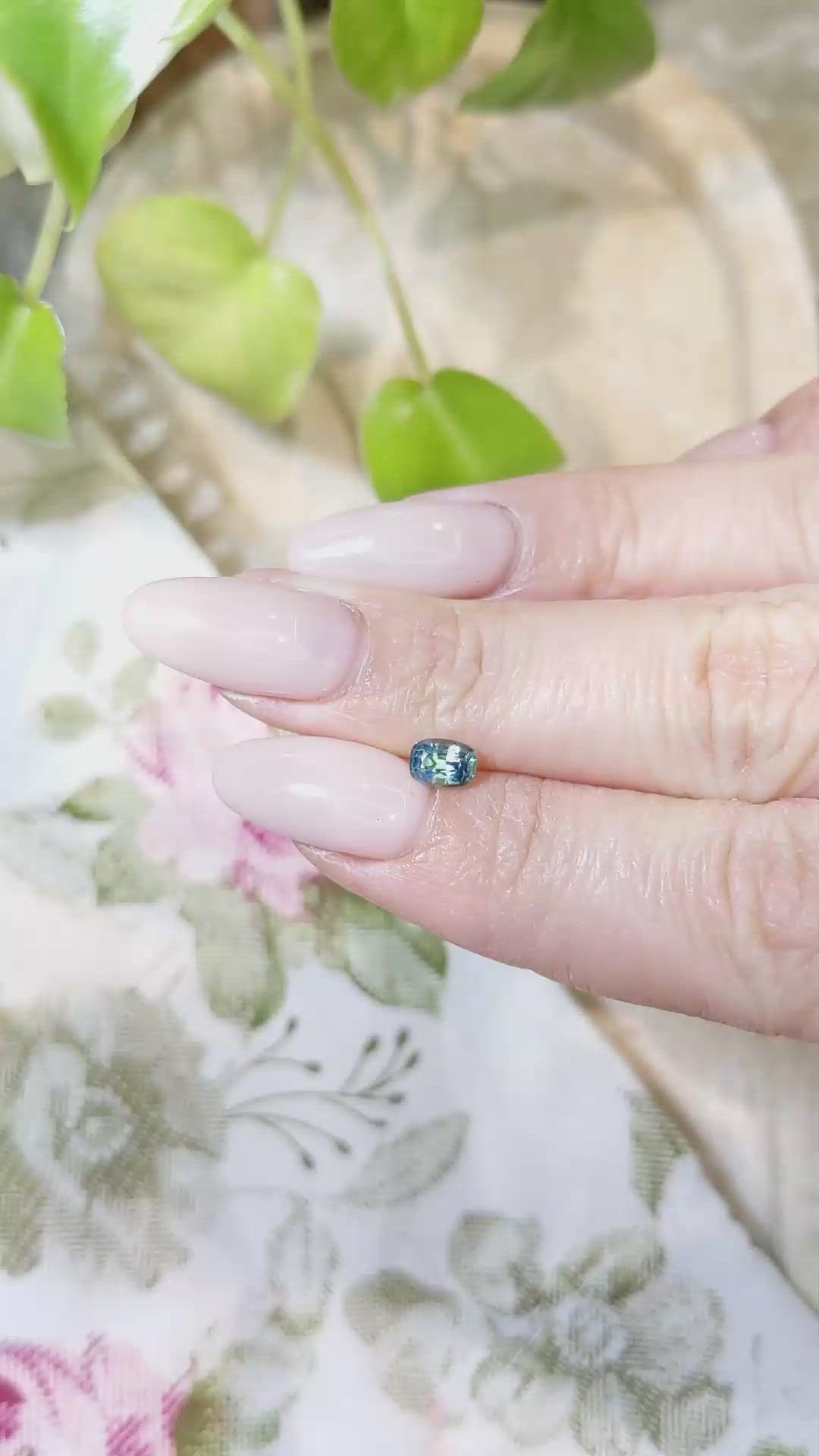 0.66 Ct. Bi Color Sapphire from Madagascar Size Video