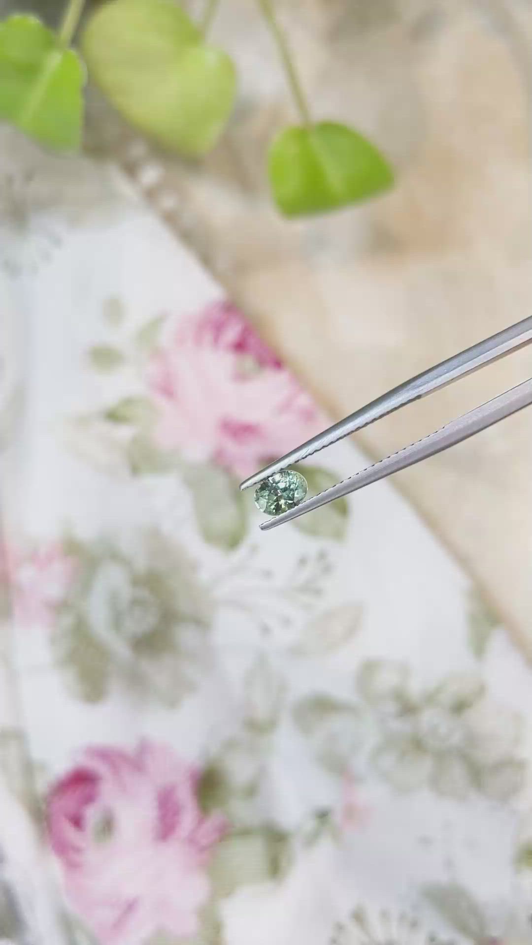 0.70 Ct. Green Sapphire from Madagascar Size Video