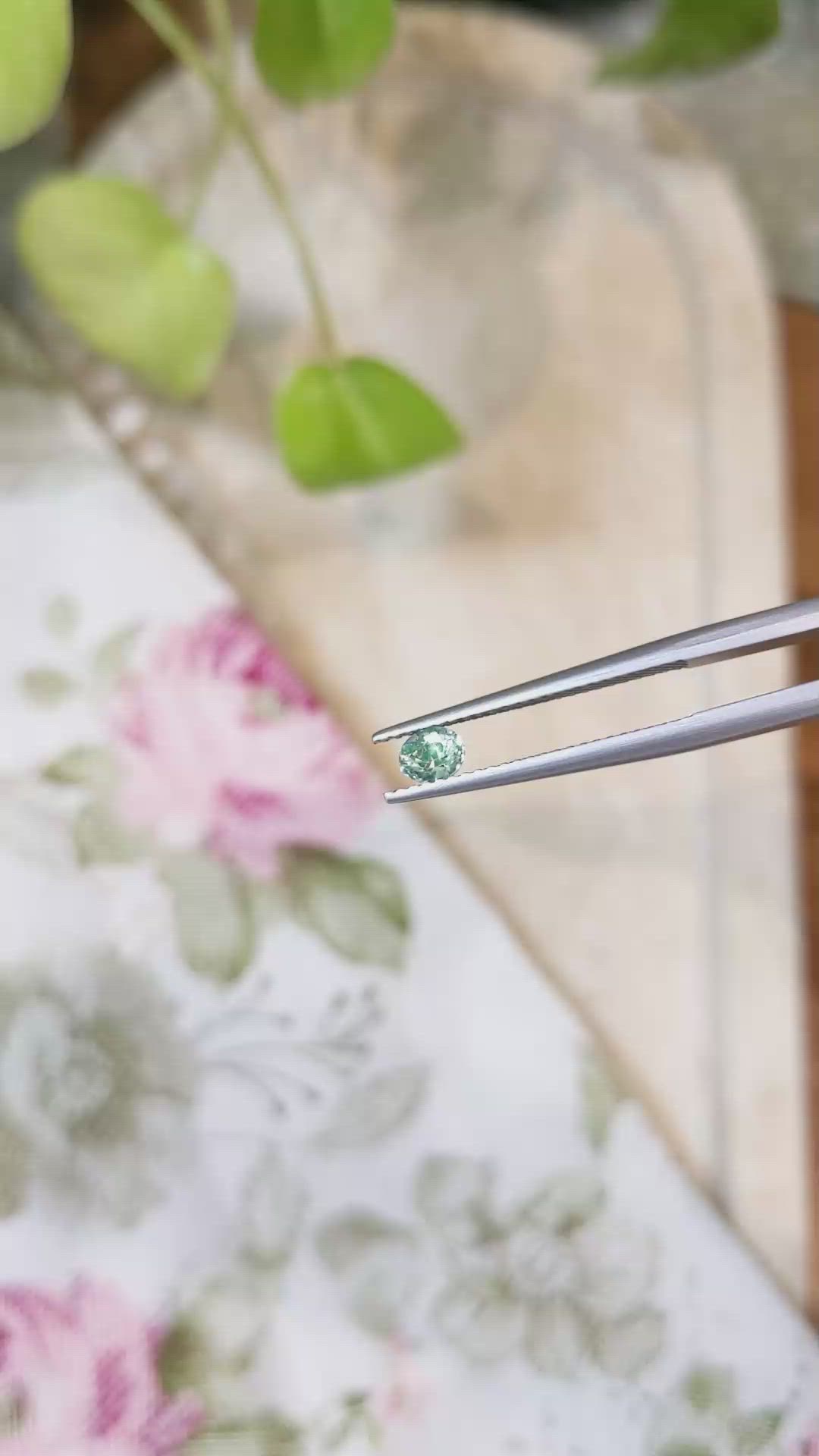 0.43 Ct. Green Sapphire from Madagascar Size Video