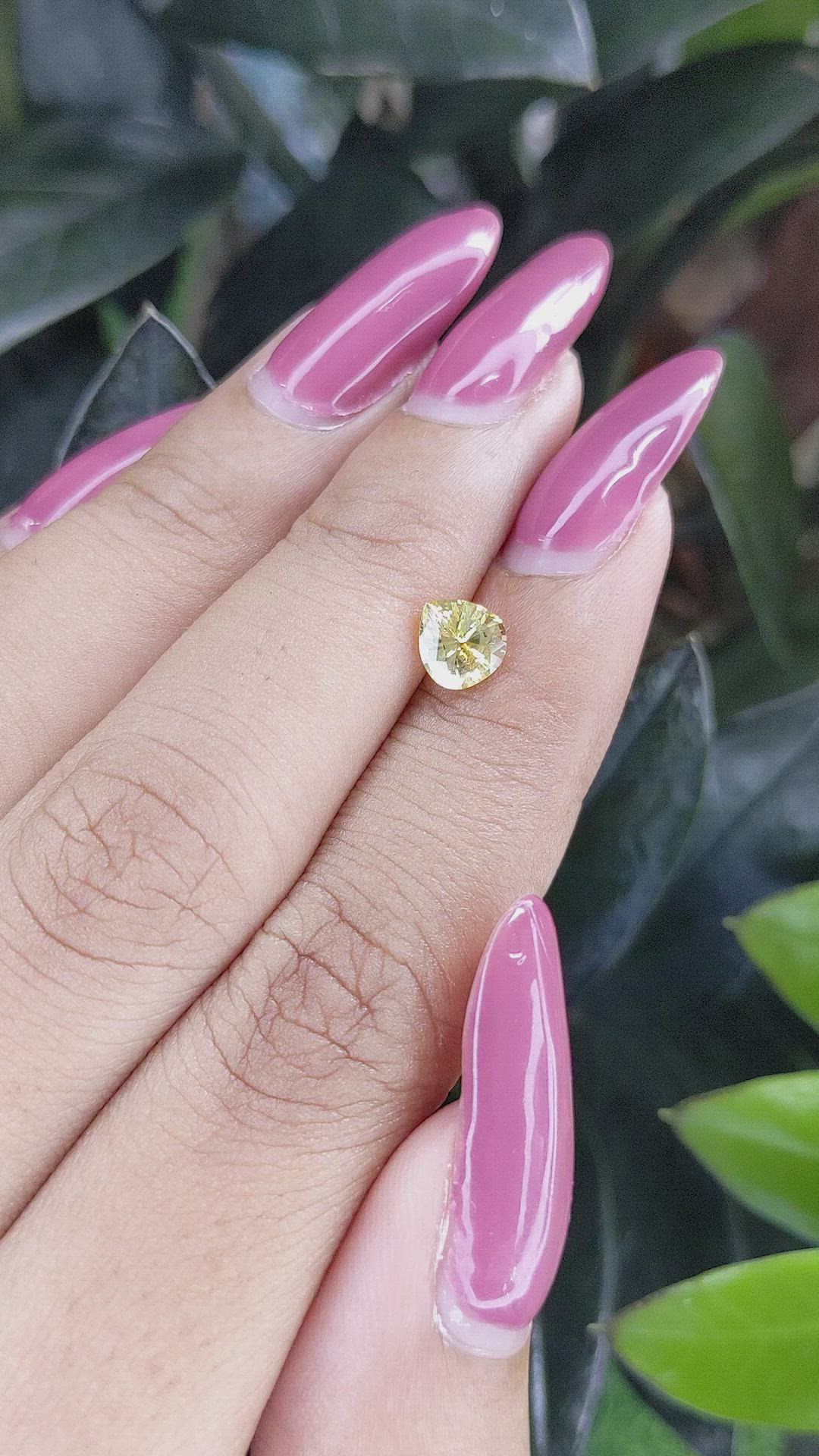 0.92 Ct. Yellow Sapphire from Ceylon (Sri Lanka) Size Video