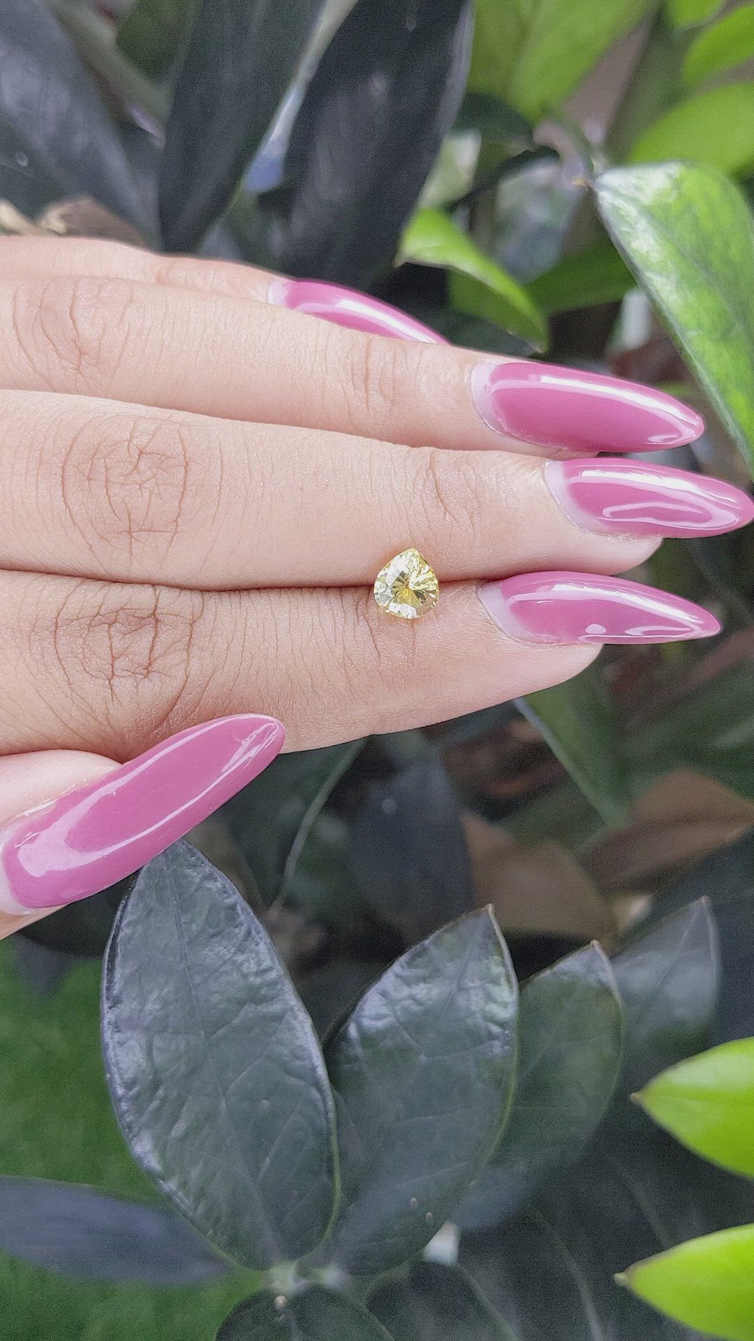 0.92 Ct. Yellow Sapphire from Ceylon (Sri Lanka) Size Video