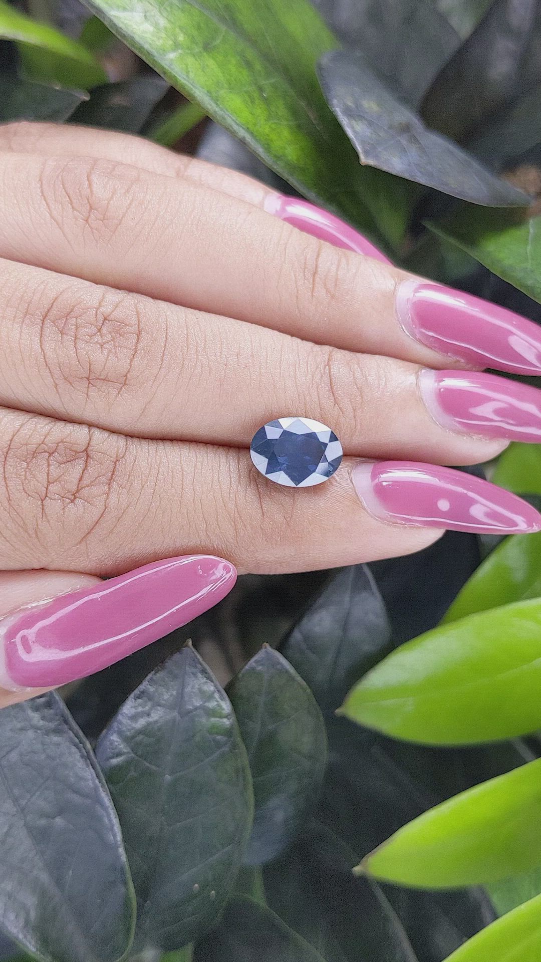3.07 Ct. Blue Sapphire from Ceylon (Sri Lanka) Size Video