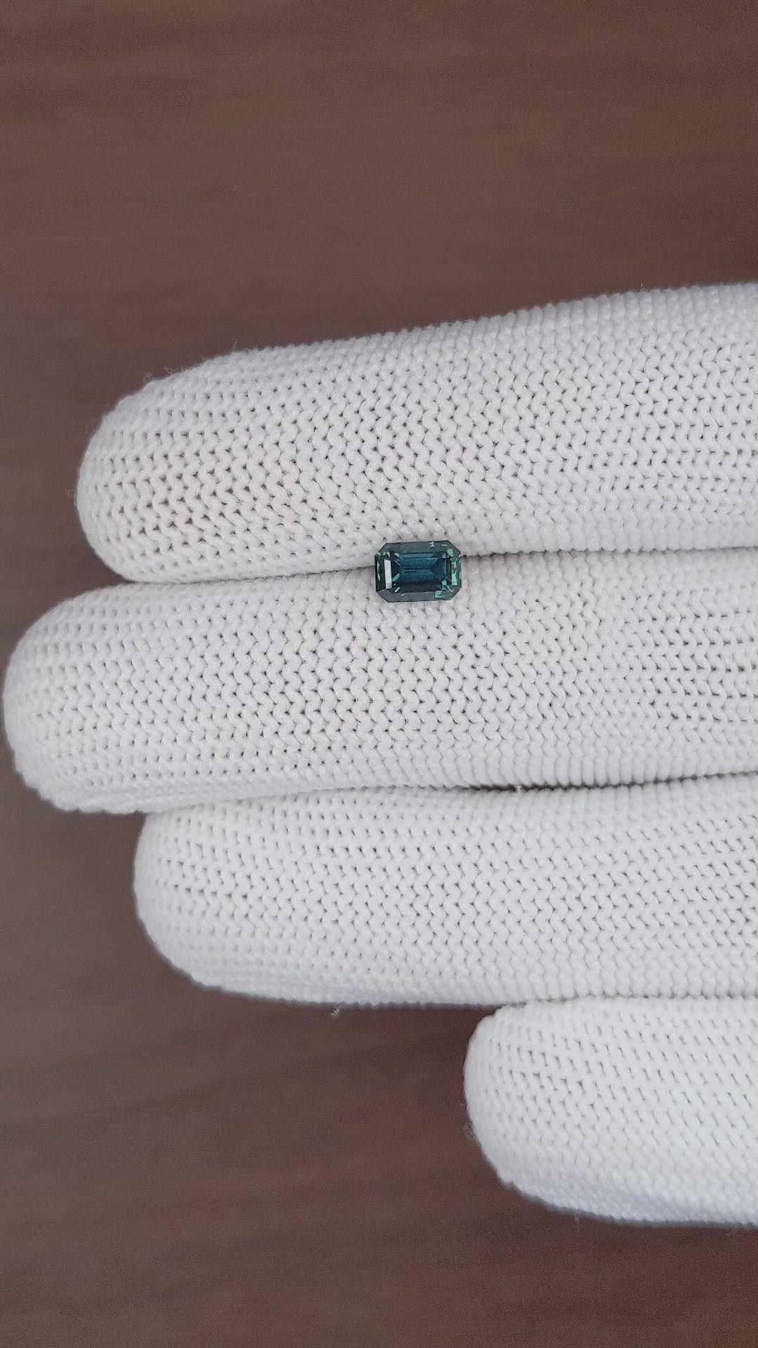 1.22 Ct. Bluish Green Sapphire from Tanzania Size Video