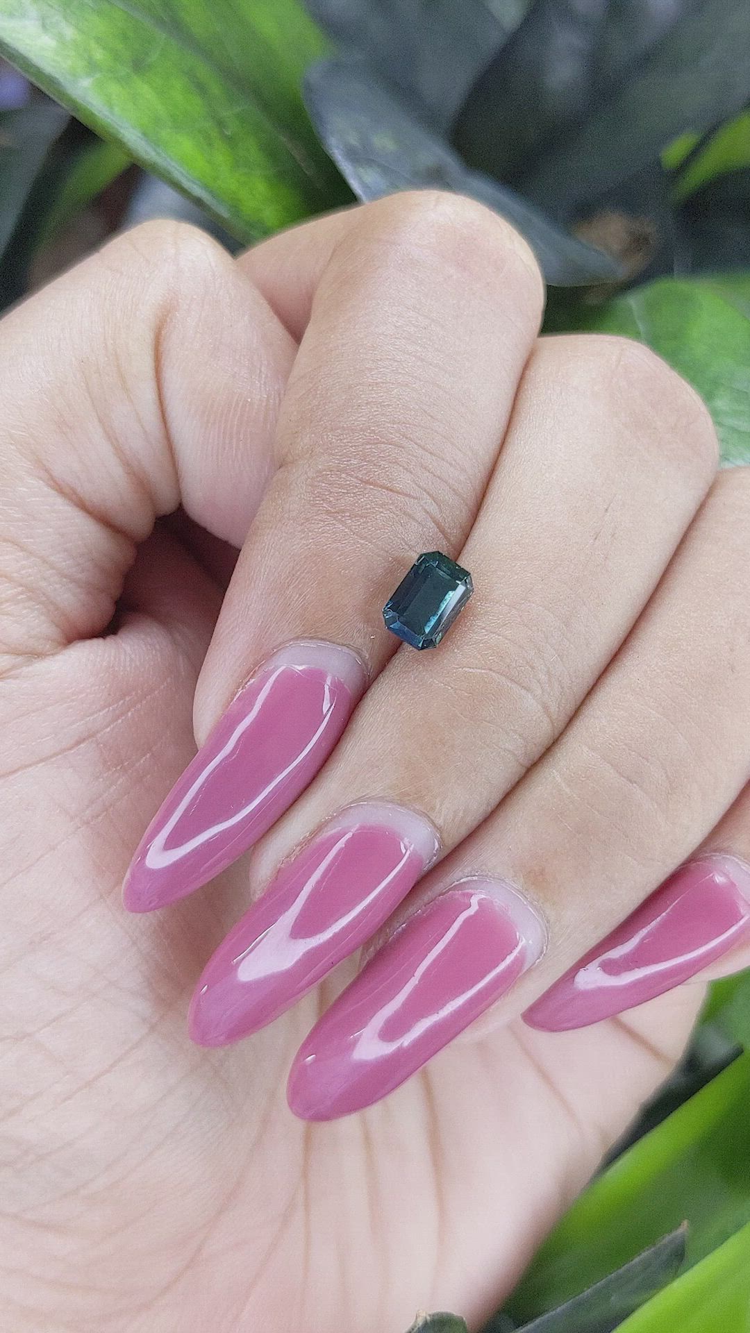 1.22 Ct. Bluish Green Sapphire from Tanzania Size Video