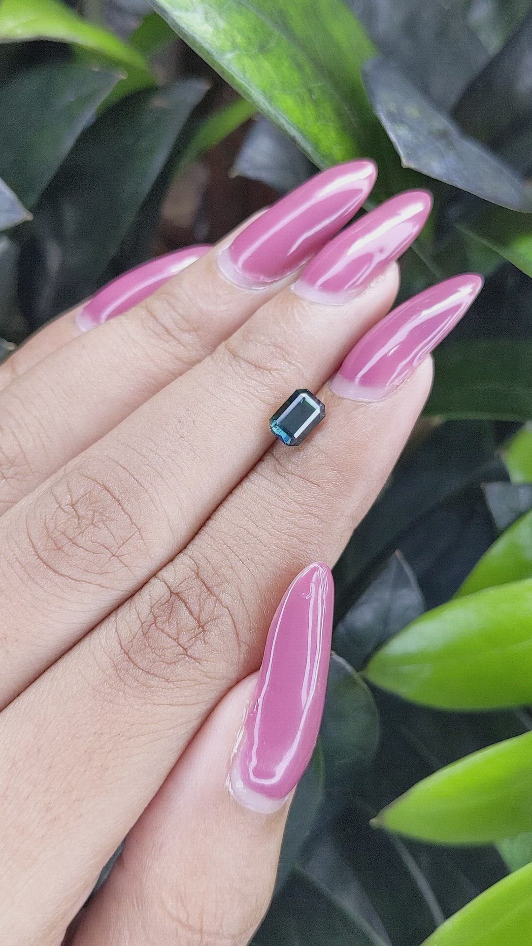 1.22 Ct. Bluish Green Sapphire from Tanzania Size Video