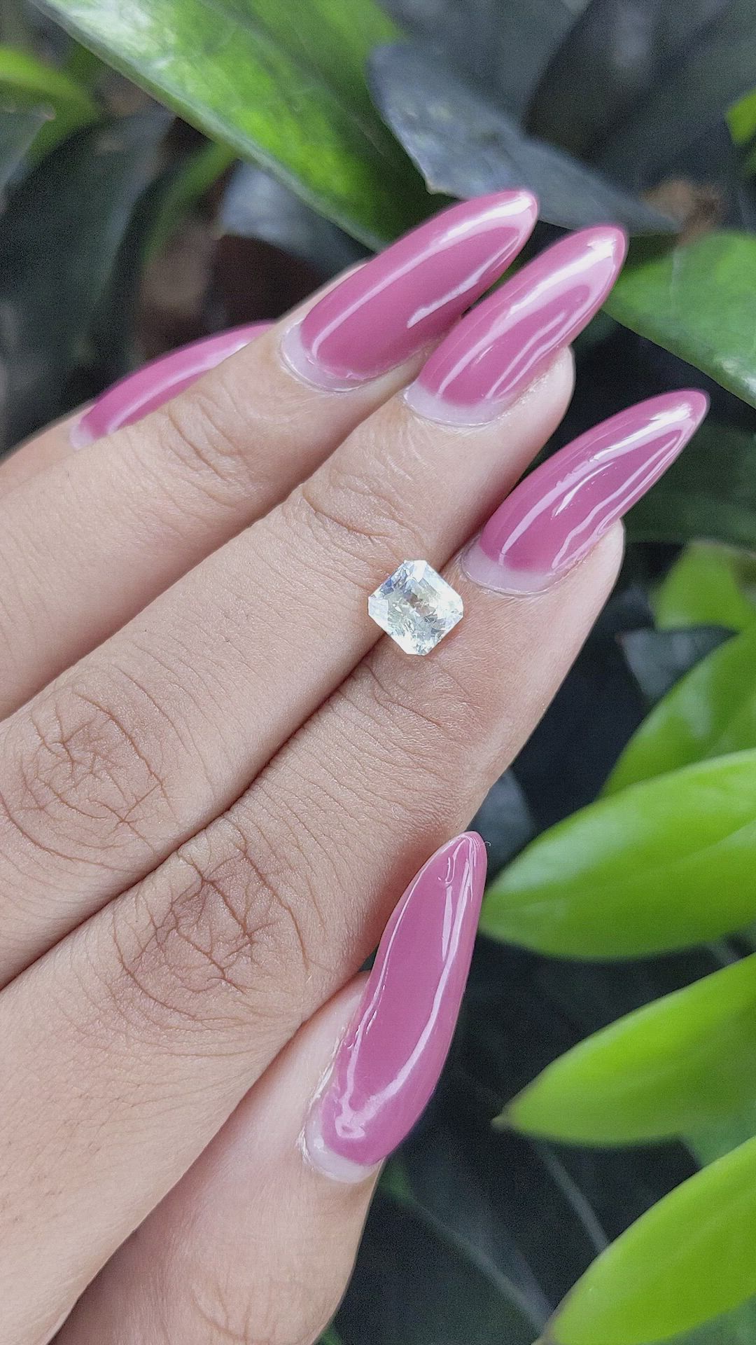 1.14 Ct. White Sapphire from Ceylon (Sri Lanka) Size Video