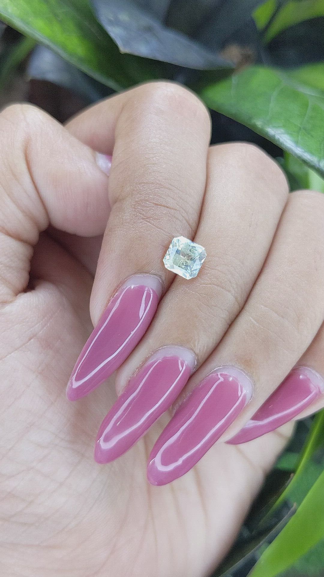 1.14 Ct. White Sapphire from Ceylon (Sri Lanka) Size Video