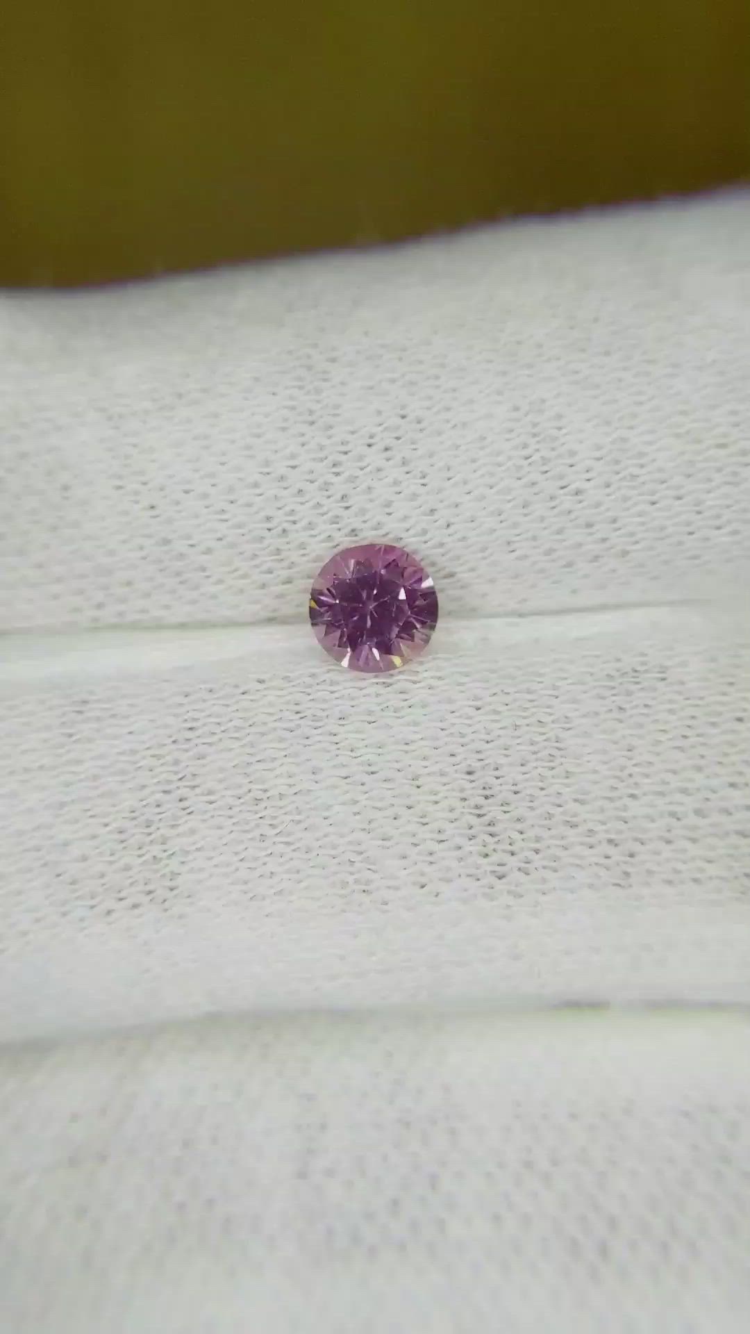 0.64 Ct. Purplish Pink Sapphire from Ceylon (Sri Lanka) Size Video