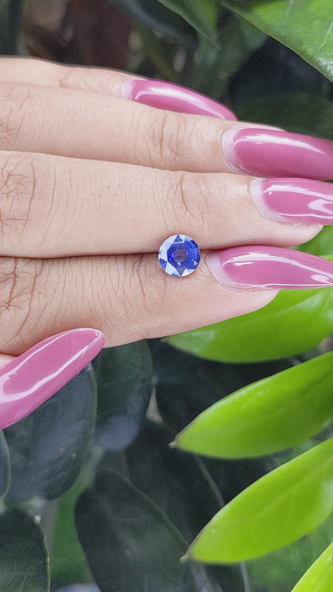 1.06 Ct. Blue Sapphire from Ceylon (Sri Lanka) Size Video