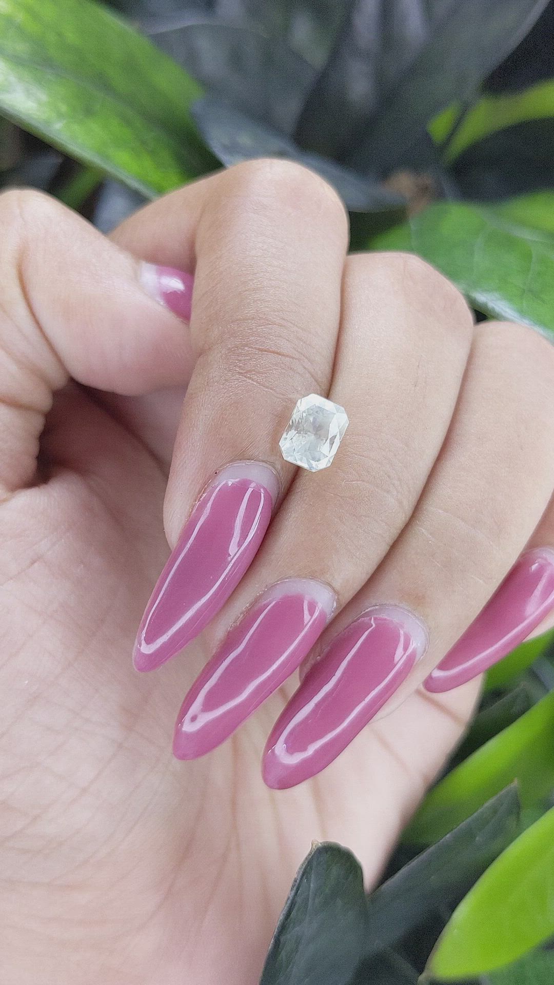 2.11 Ct. White Sapphire from Ceylon (Sri Lanka) Size Video