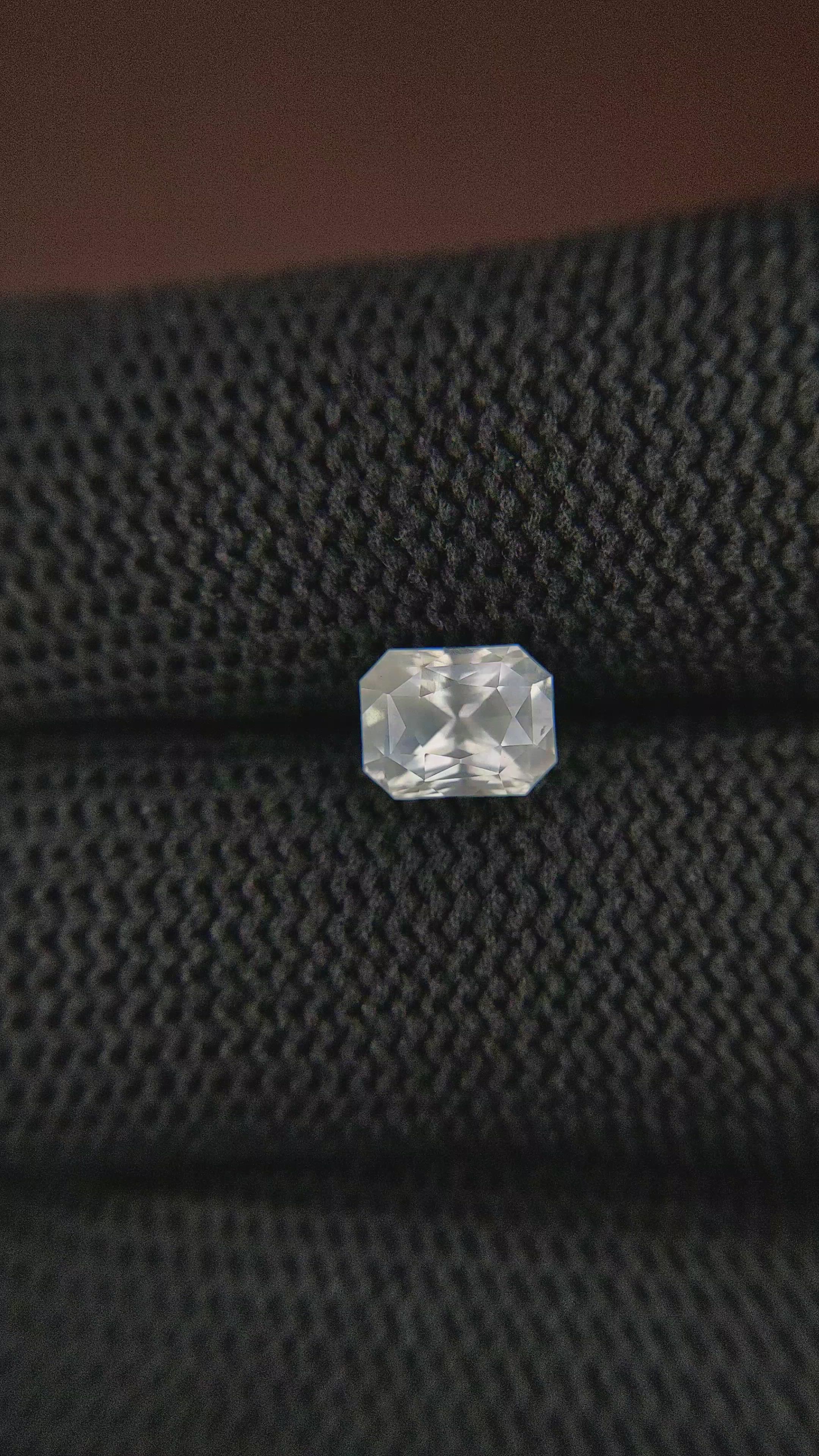 2.11 Ct. White Sapphire from Ceylon (Sri Lanka) Size Video