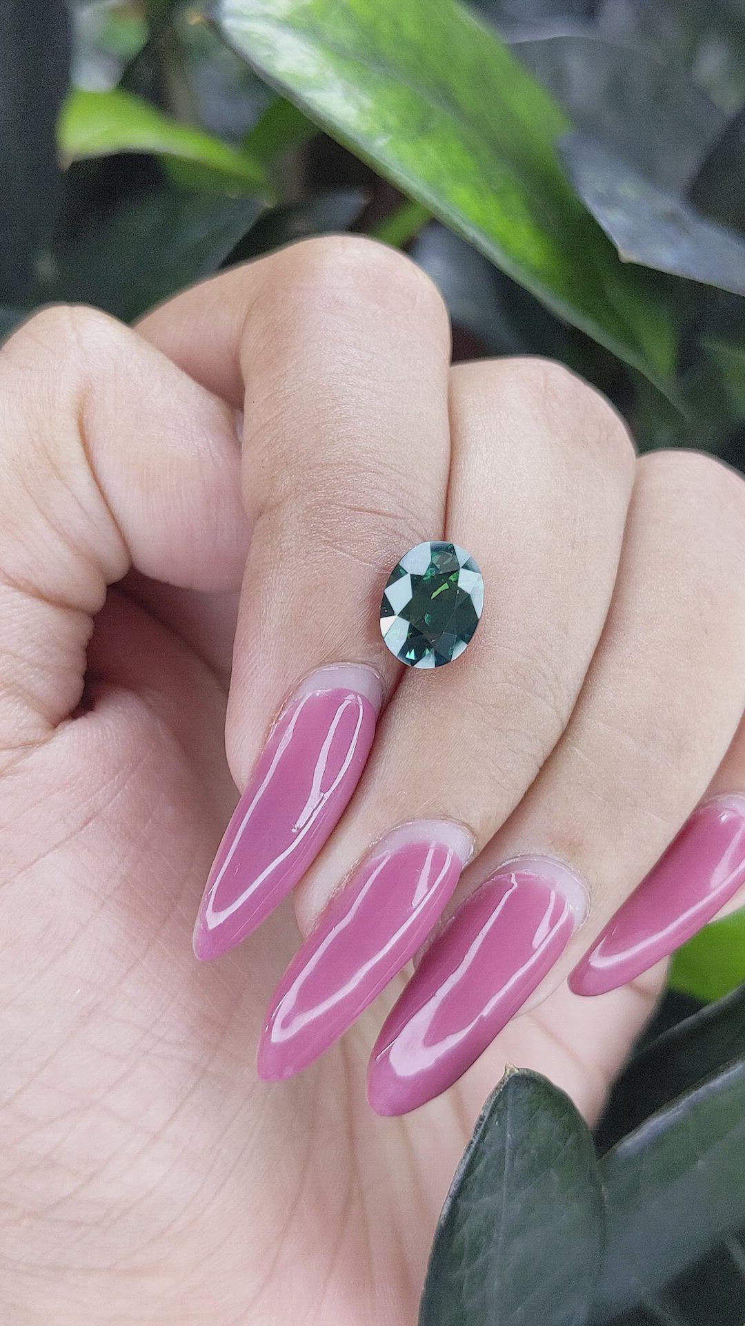 2.80 Ct. Green Sapphire from Madagascar Size Video