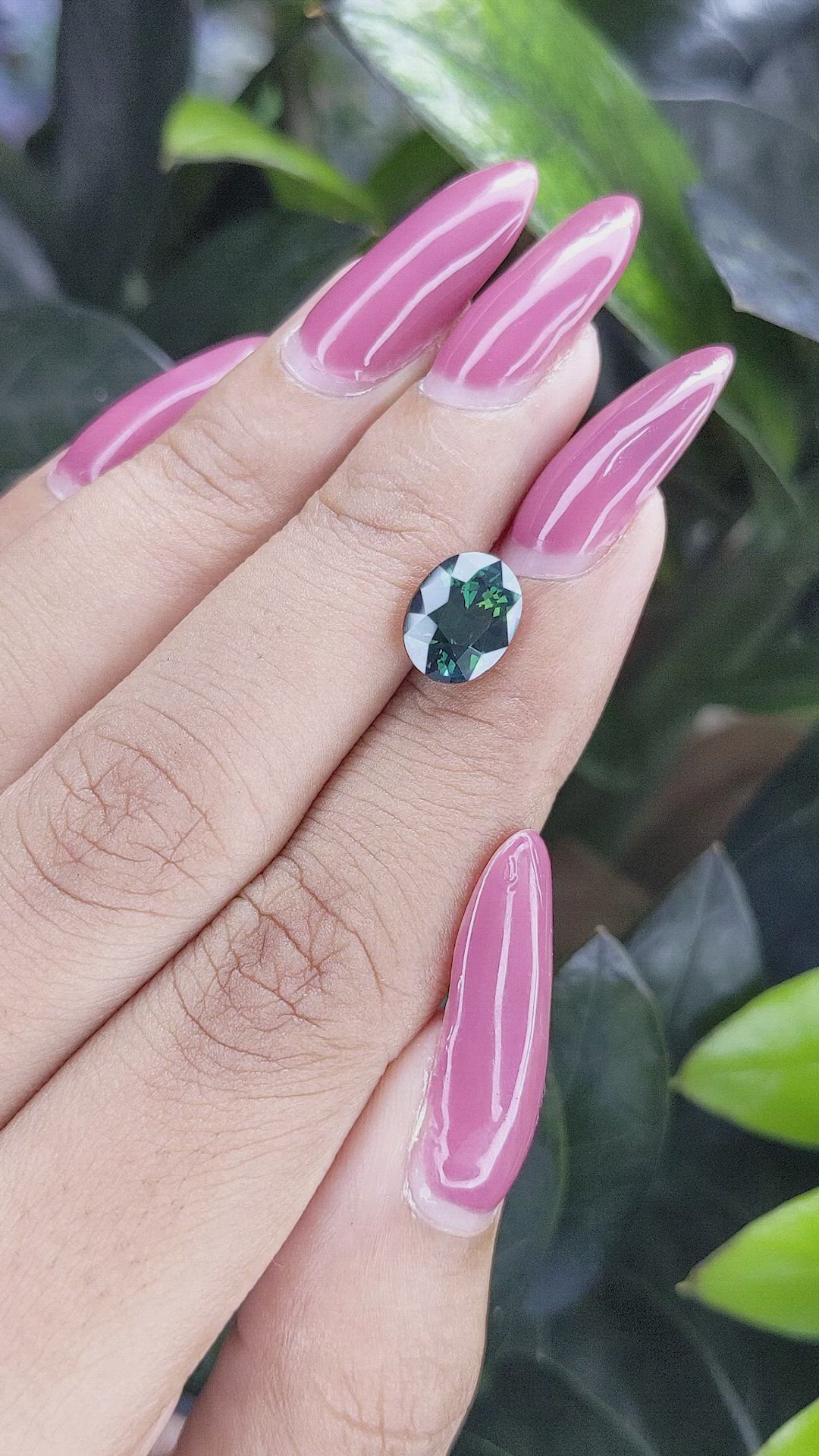 2.80 Ct. Green Sapphire from Madagascar Size Video