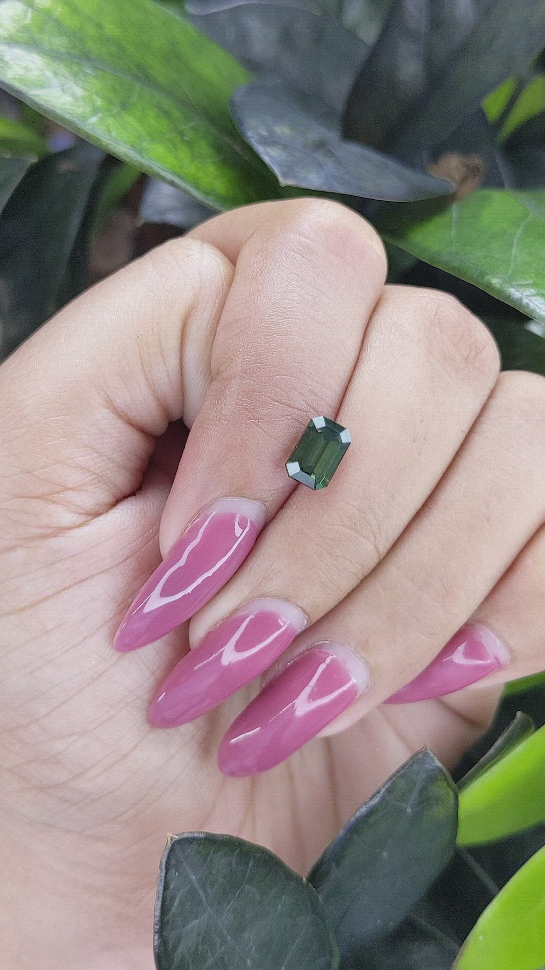 2.03 Ct. Green Sapphire from Ceylon (Sri Lanka) Size Video