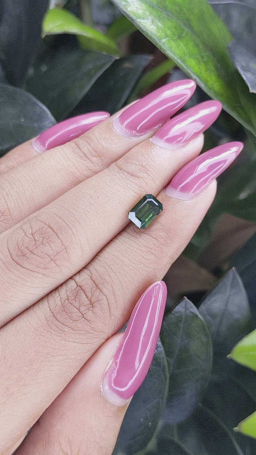 2.03 Ct. Green Sapphire from Ceylon (Sri Lanka) Size Video