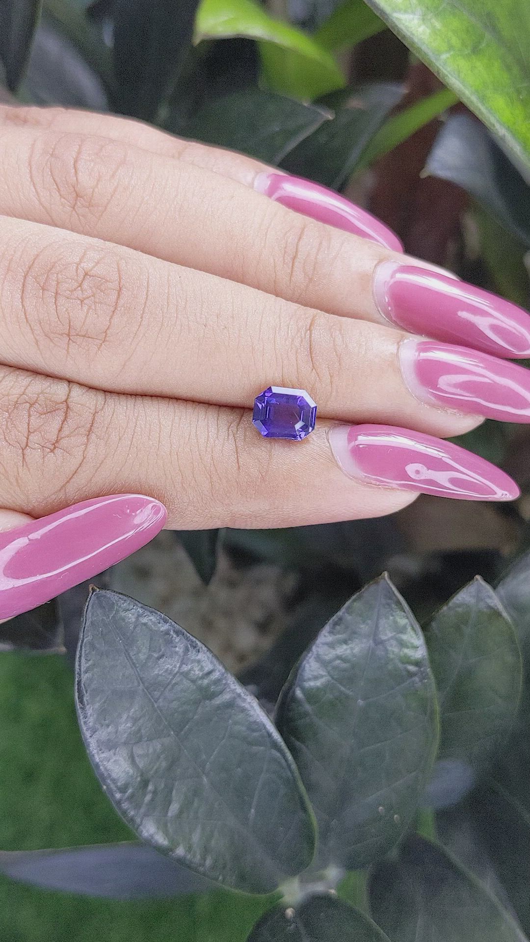 1.50 Ct. Color Change Sapphire from Ceylon (Sri Lanka) Size Video