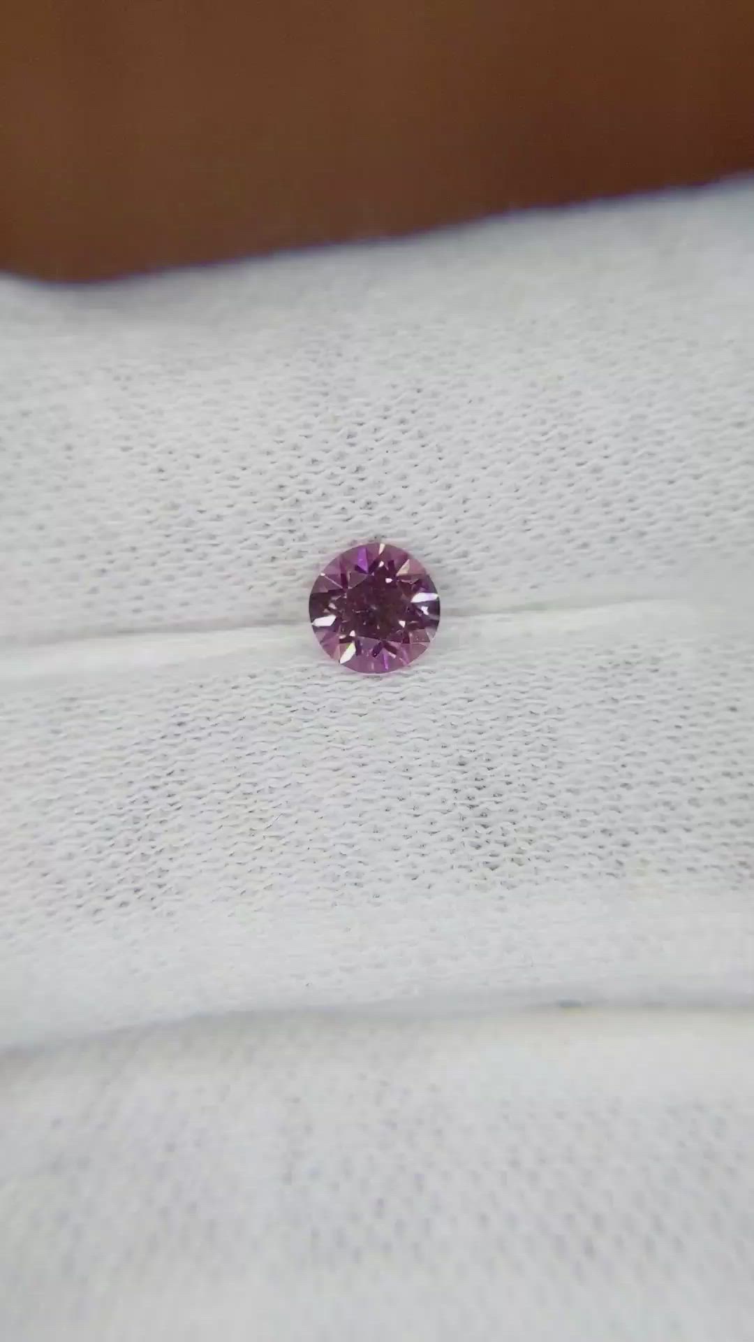 0.65 Ct. Purplish Pink Sapphire from Ceylon (Sri Lanka) Size Video