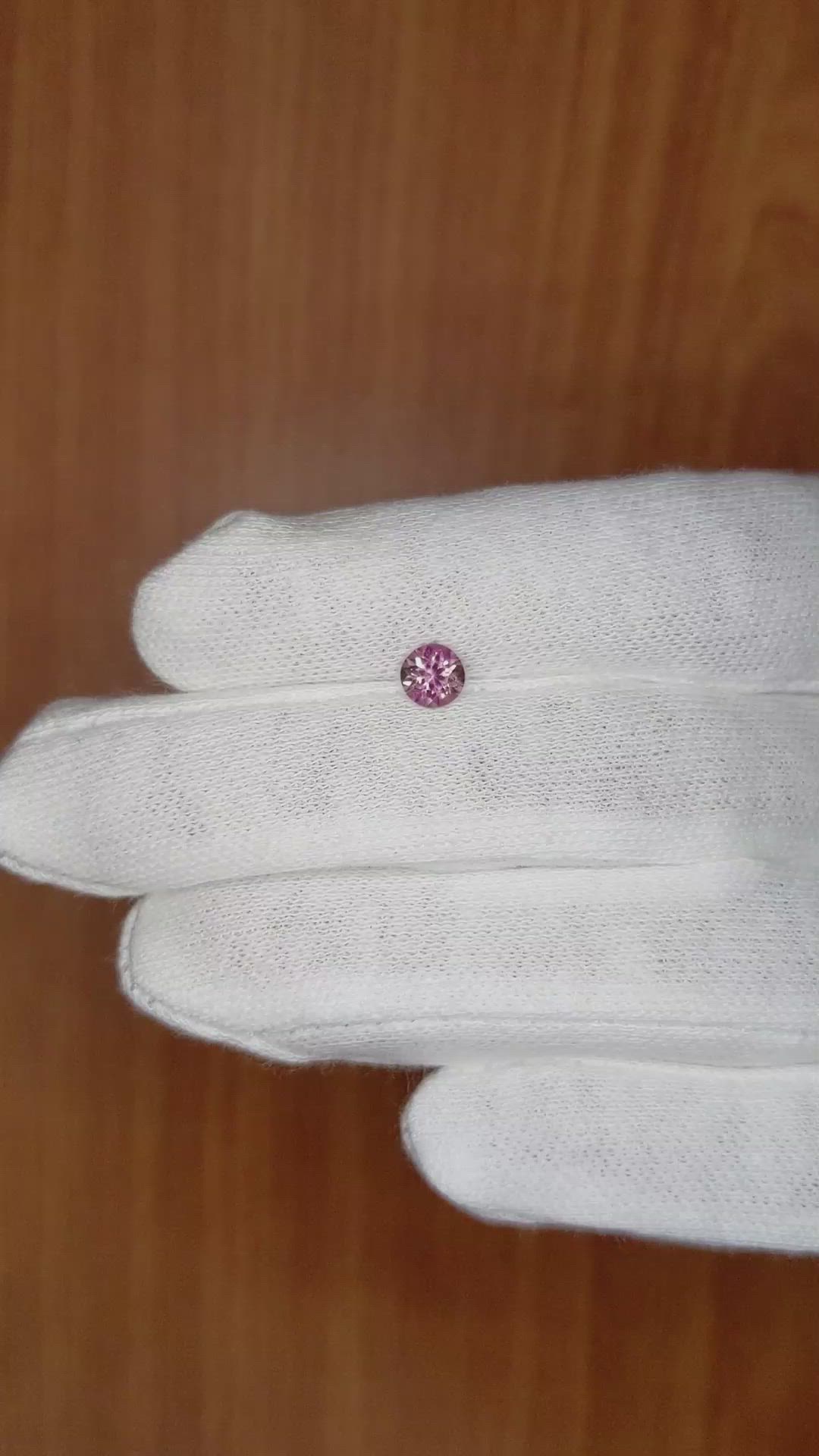 0.65 Ct. Purplish Pink Sapphire from Ceylon (Sri Lanka) Size Video
