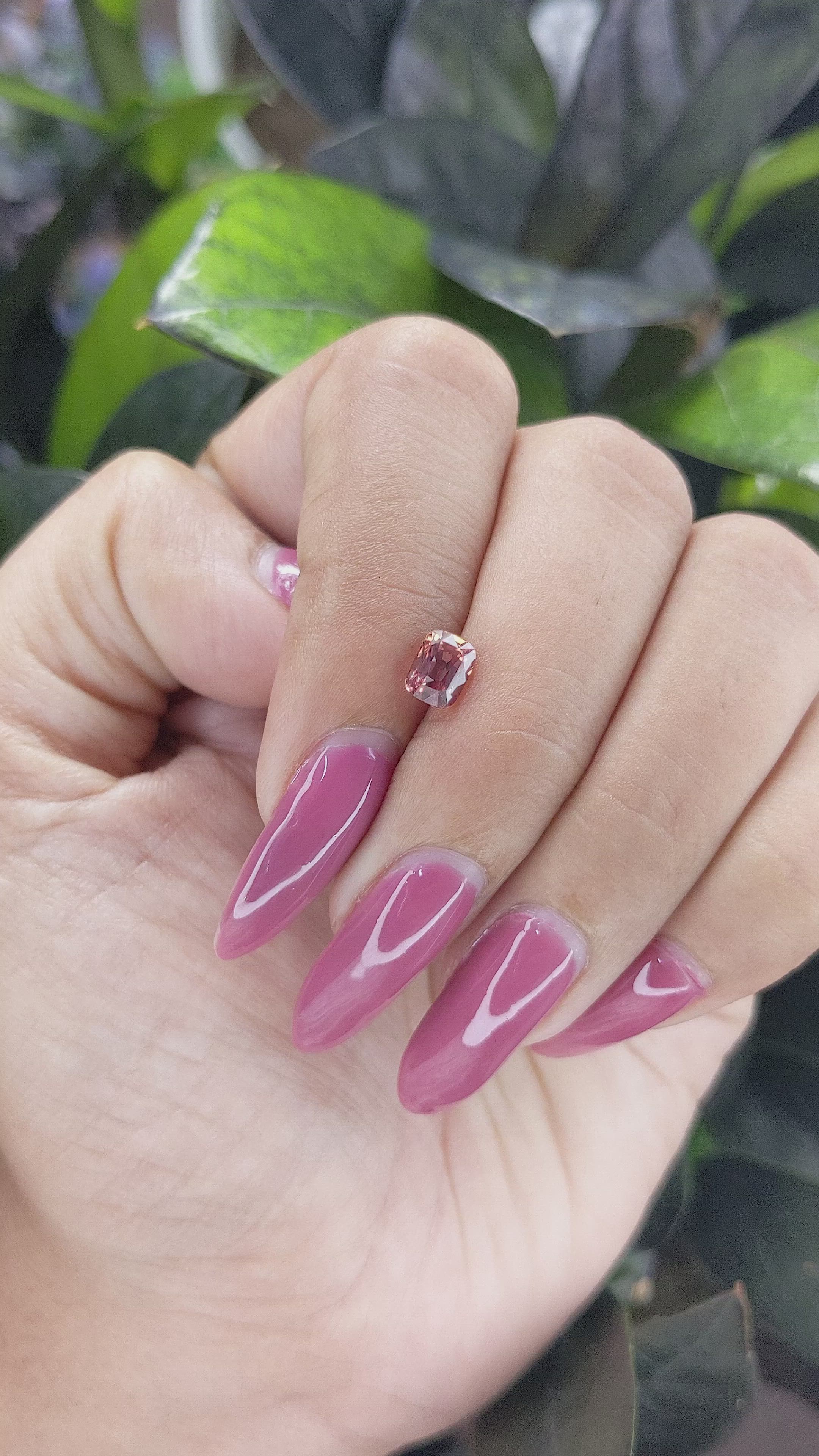 1.03 Ct. Padparadscha Sapphire from Africa Size Video